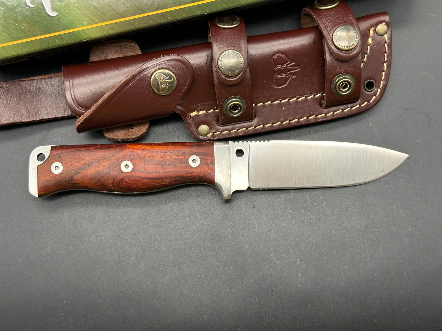 Cudeman 120K MT5 Survival Cocobolo Drop Point Blade & Wood Handles