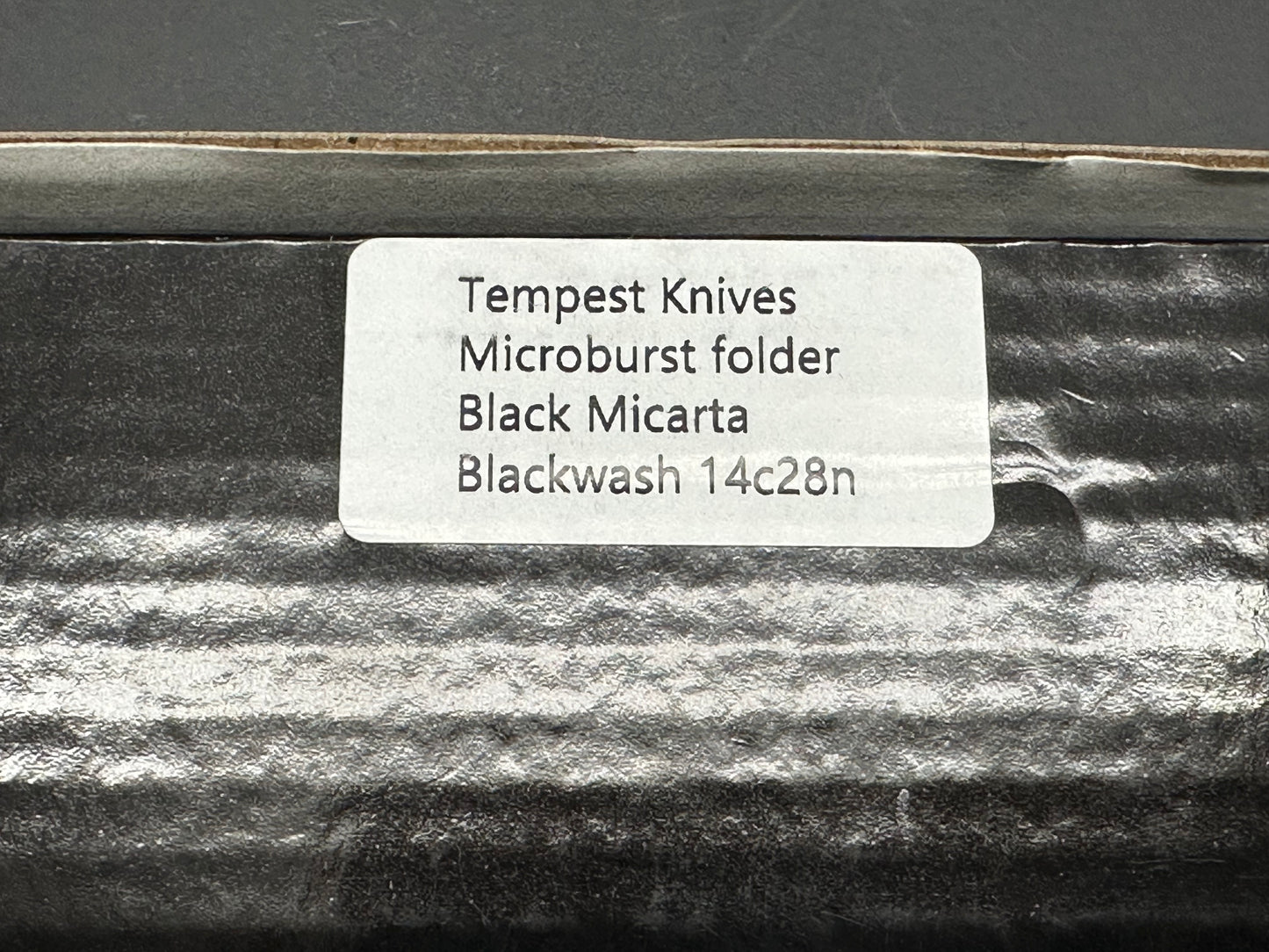 TEMPEST KNIVES MICROBURST BLACK MICARTA