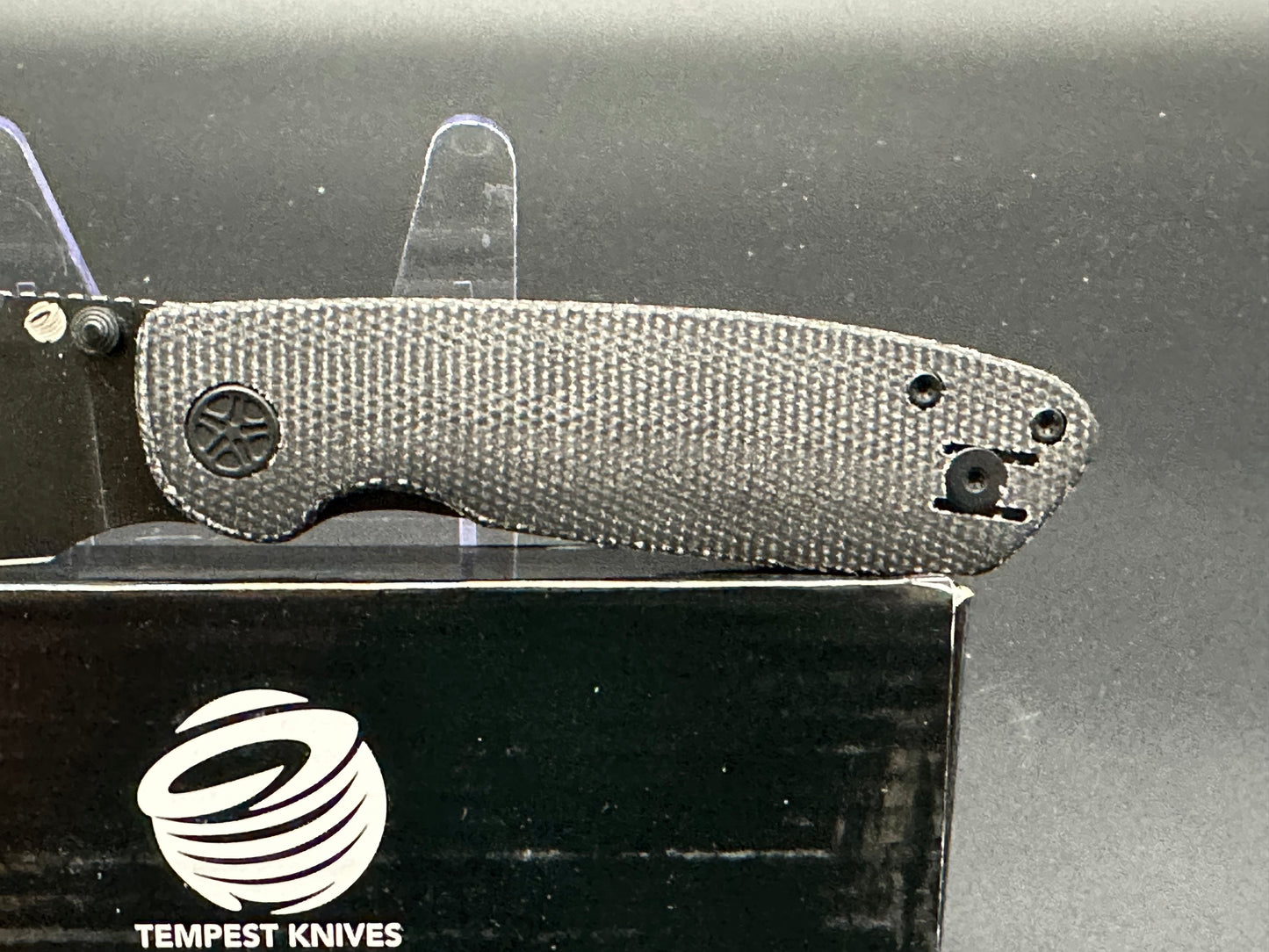 TEMPEST KNIVES MICROBURST BLACK MICARTA