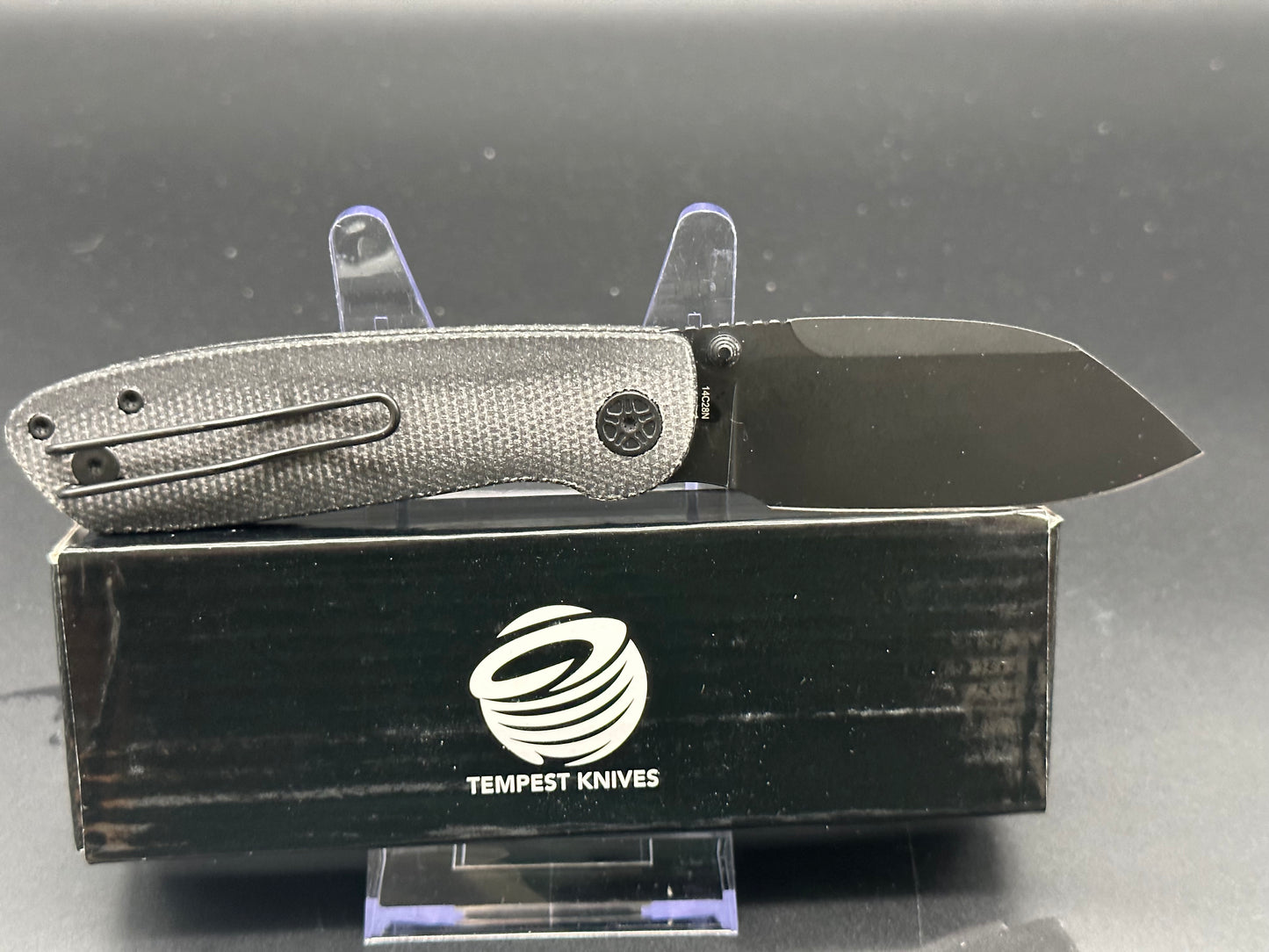 TEMPEST KNIVES MICROBURST BLACK MICARTA