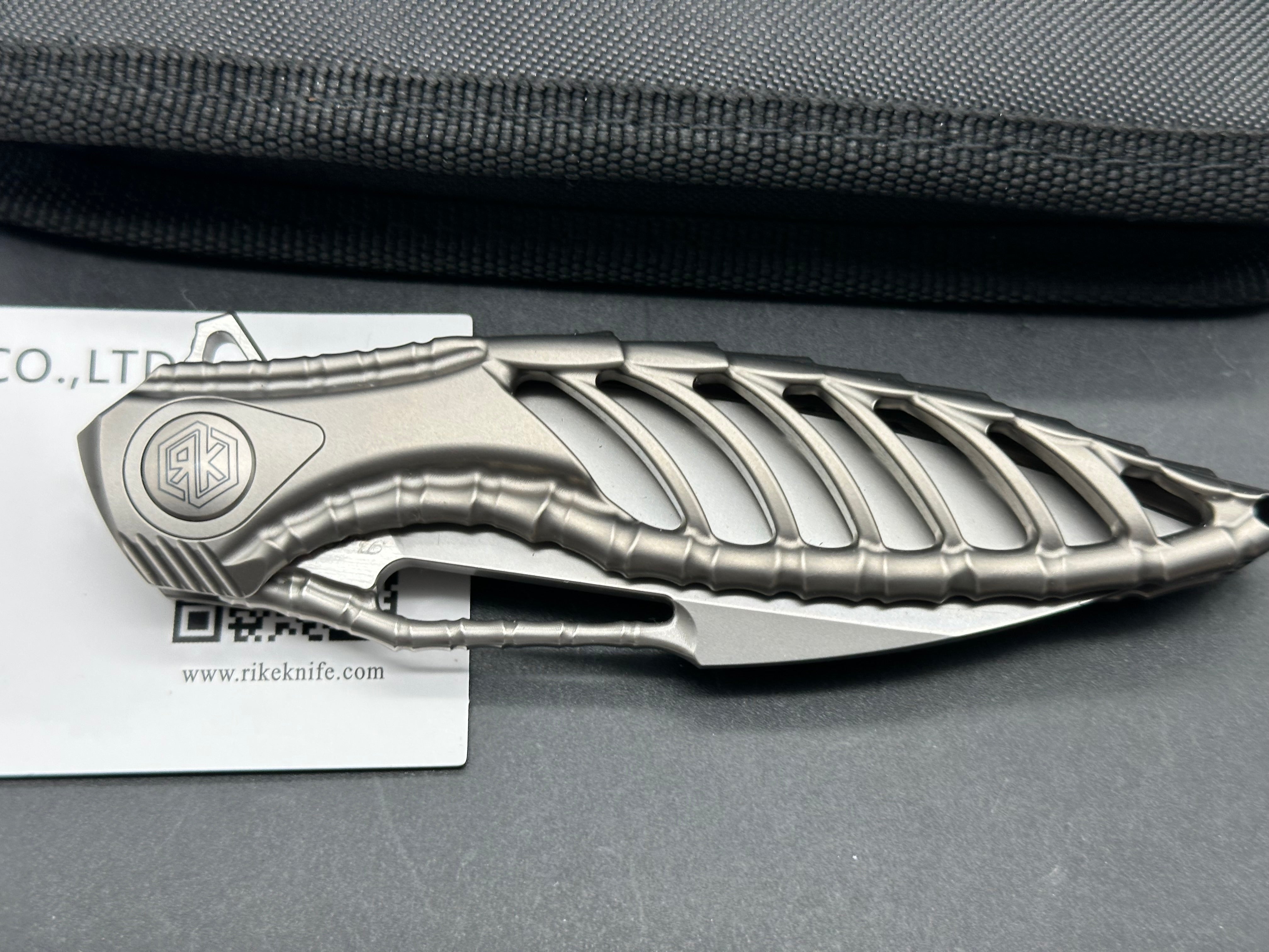 RIKE KNIFE THOR 6 M DG FOLDING KNIFE TITANIUM HANDLE M390 PLAIN EDGE