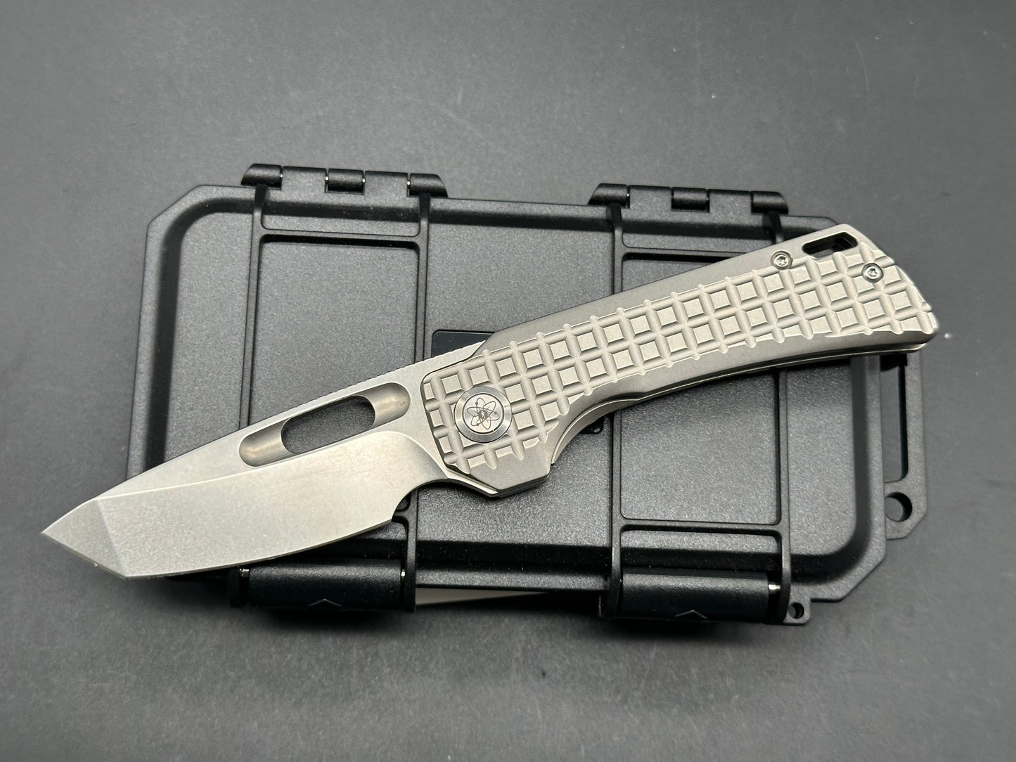 EMPEDC Nymble T 3.1" M390 Blade, with Stonewashed Titanium Handle