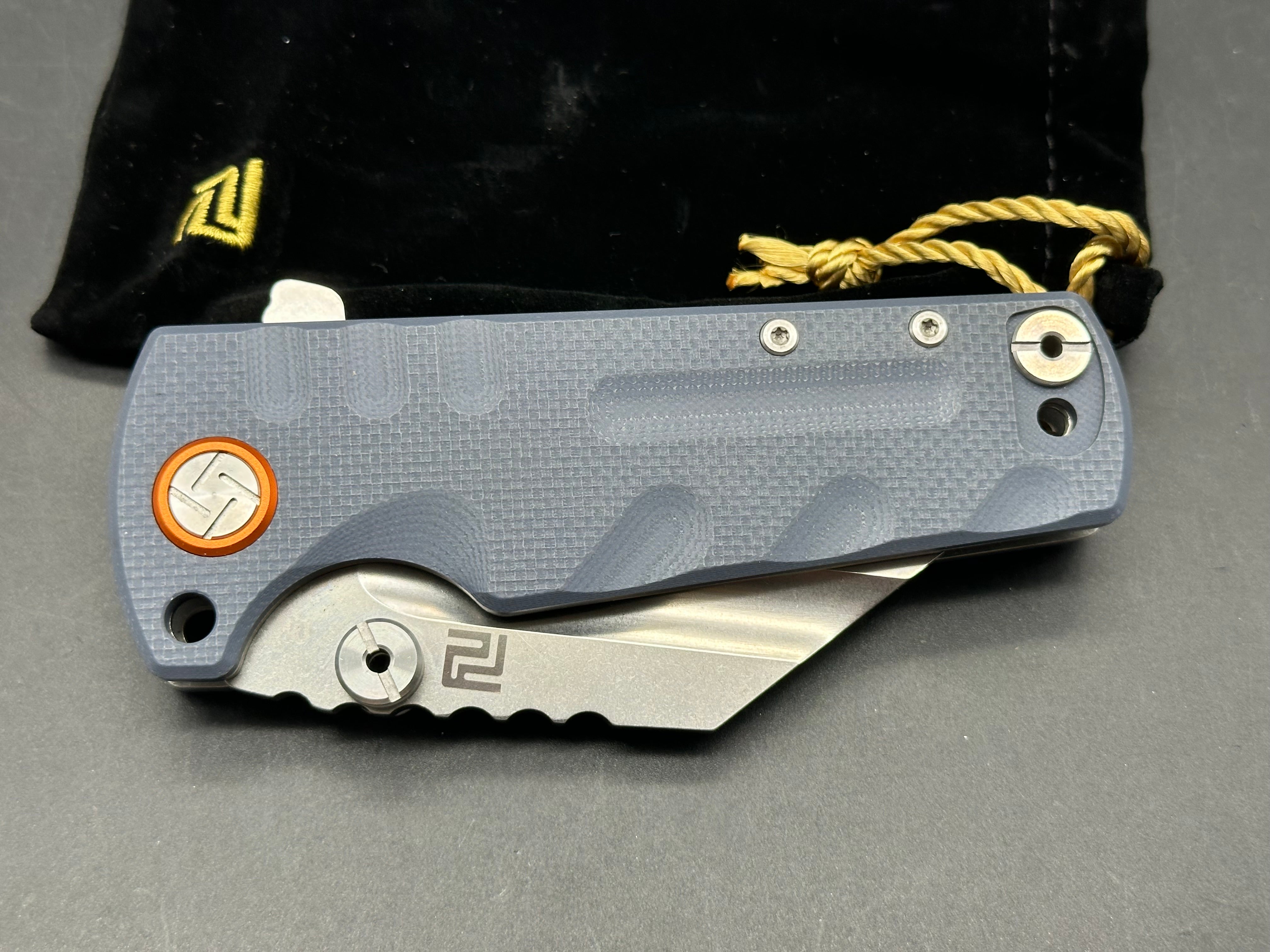 ARTISAN PROPONENT LINER LOCK KNIFE GRAY G10 HANDLE PLAIN D2 BLADE