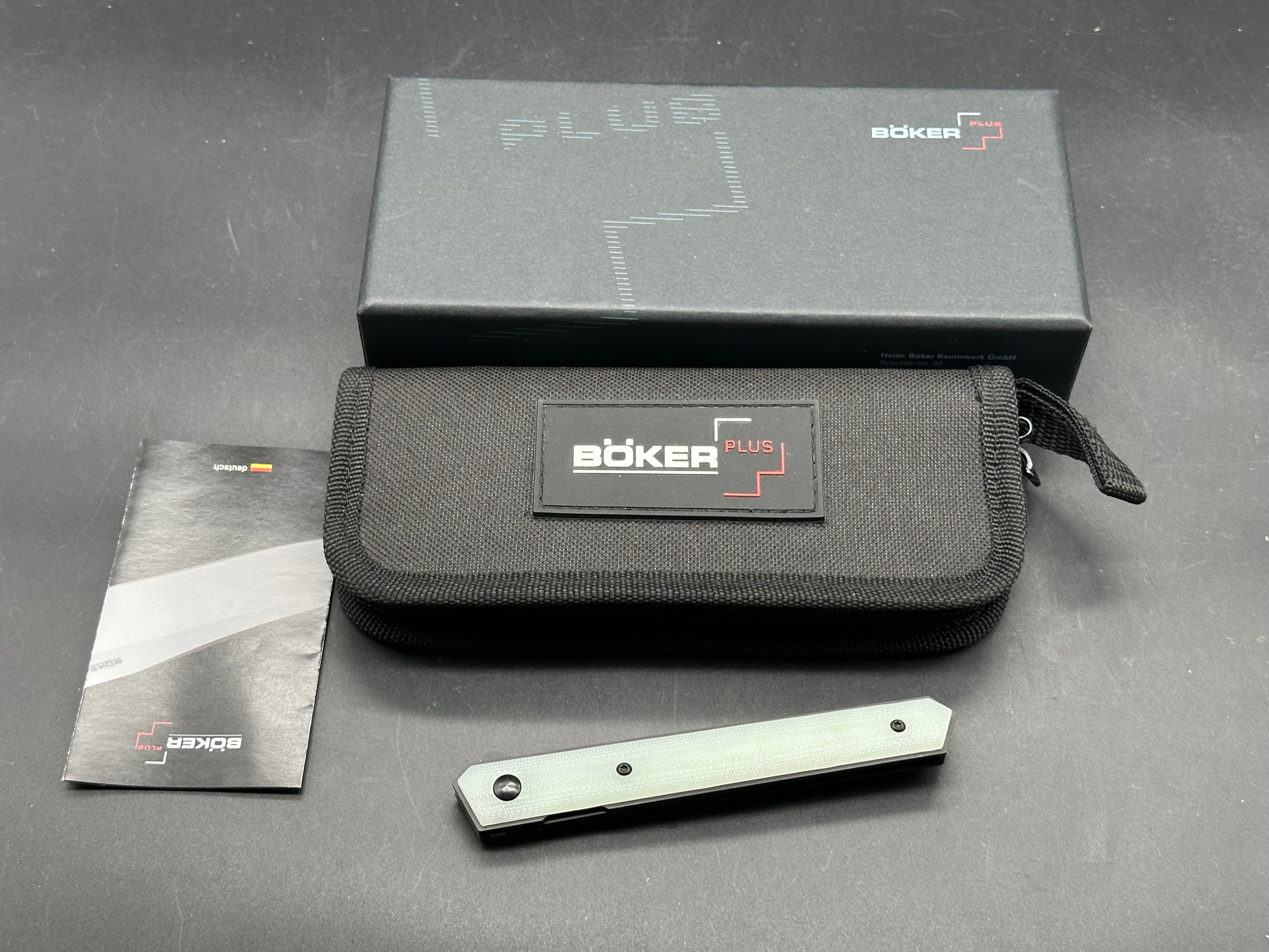 Boker Plus Kwaiken Air Liner Lock Knife Jade G-10 (3.6" Black)