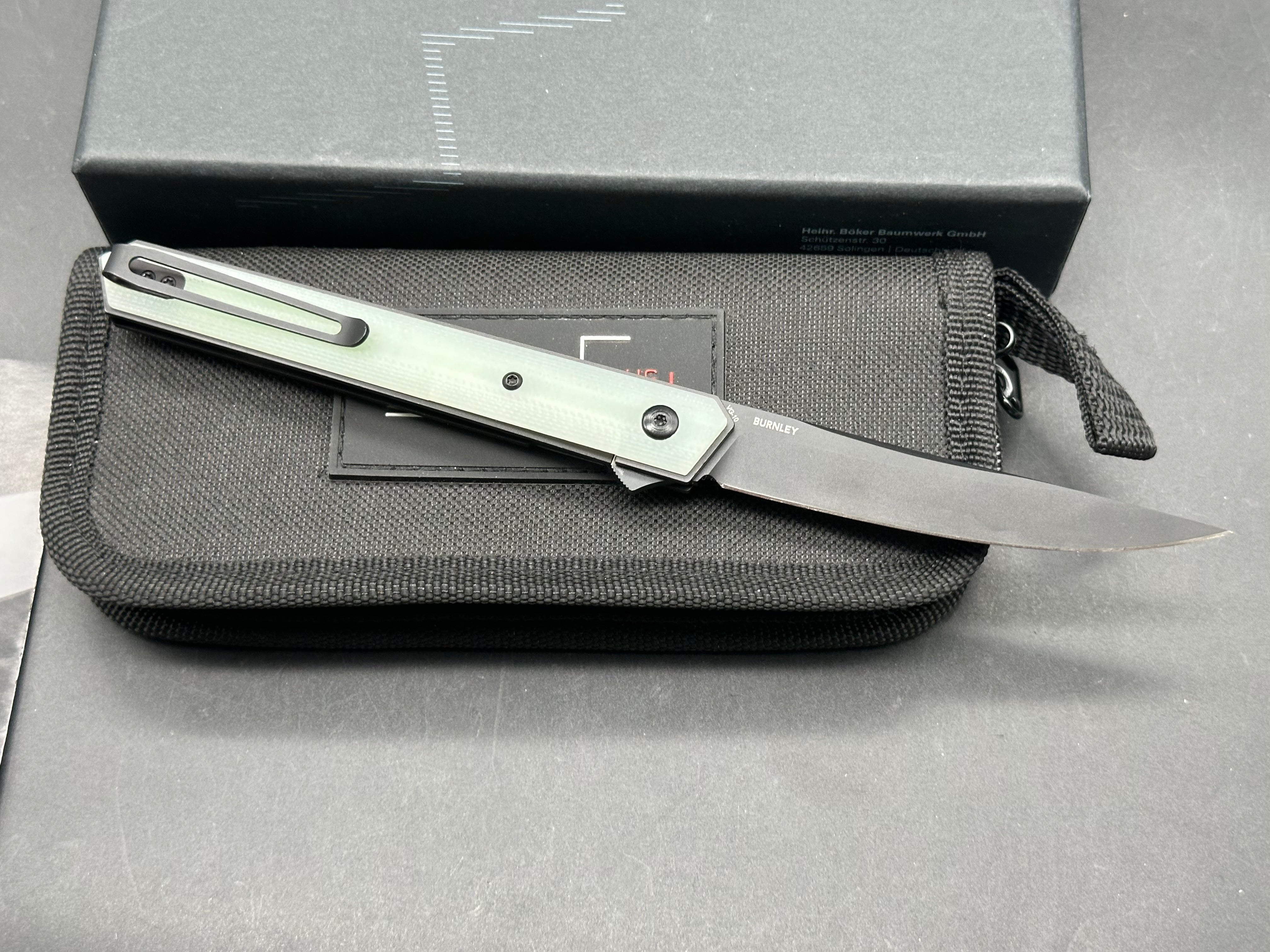 Boker Plus Kwaiken Air Liner Lock Knife Jade G-10 (3.6" Black)