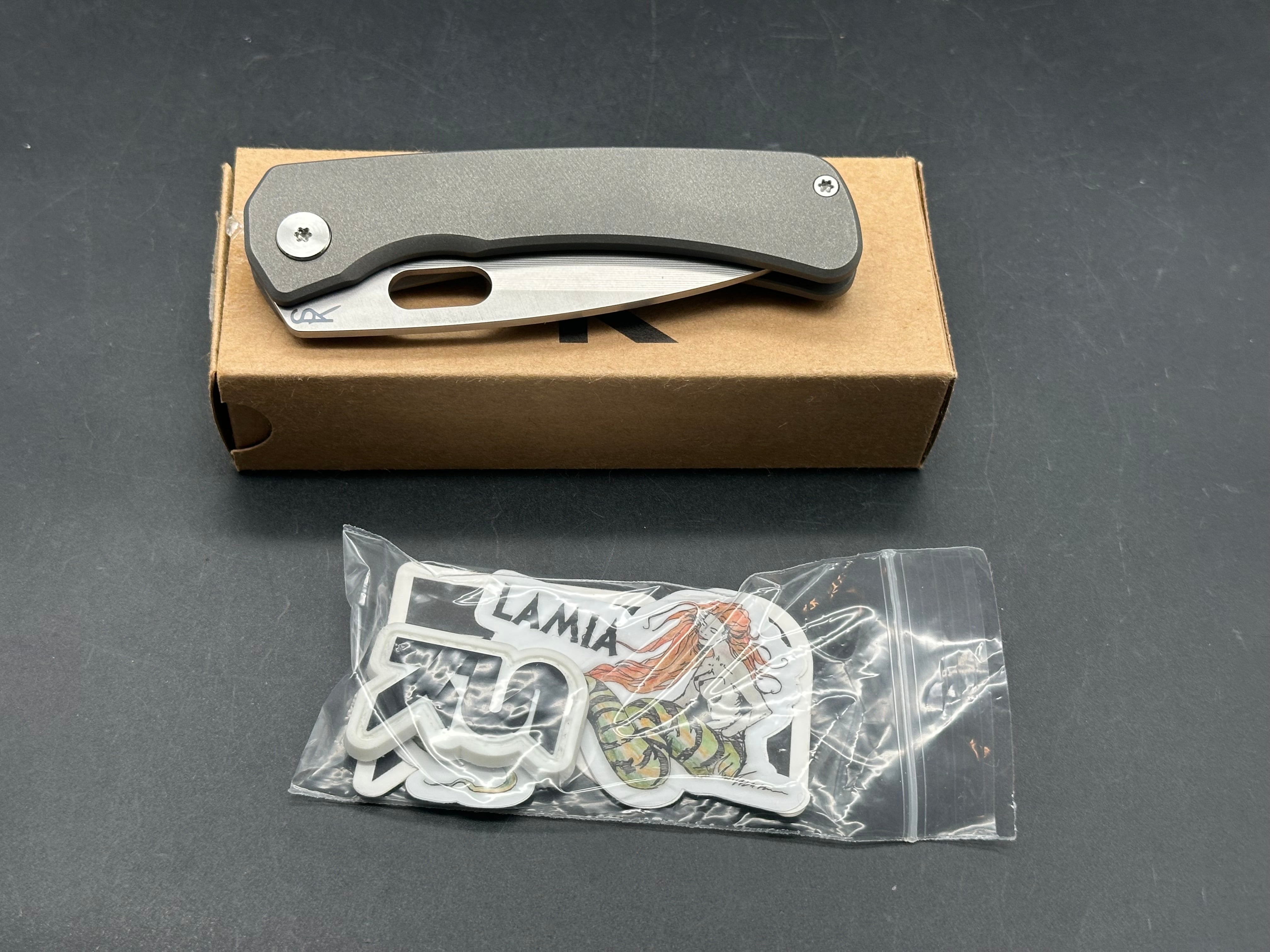 SPK Lamia Gen 4 3.5" Elmax Super Clean Milled Titanium Handle
