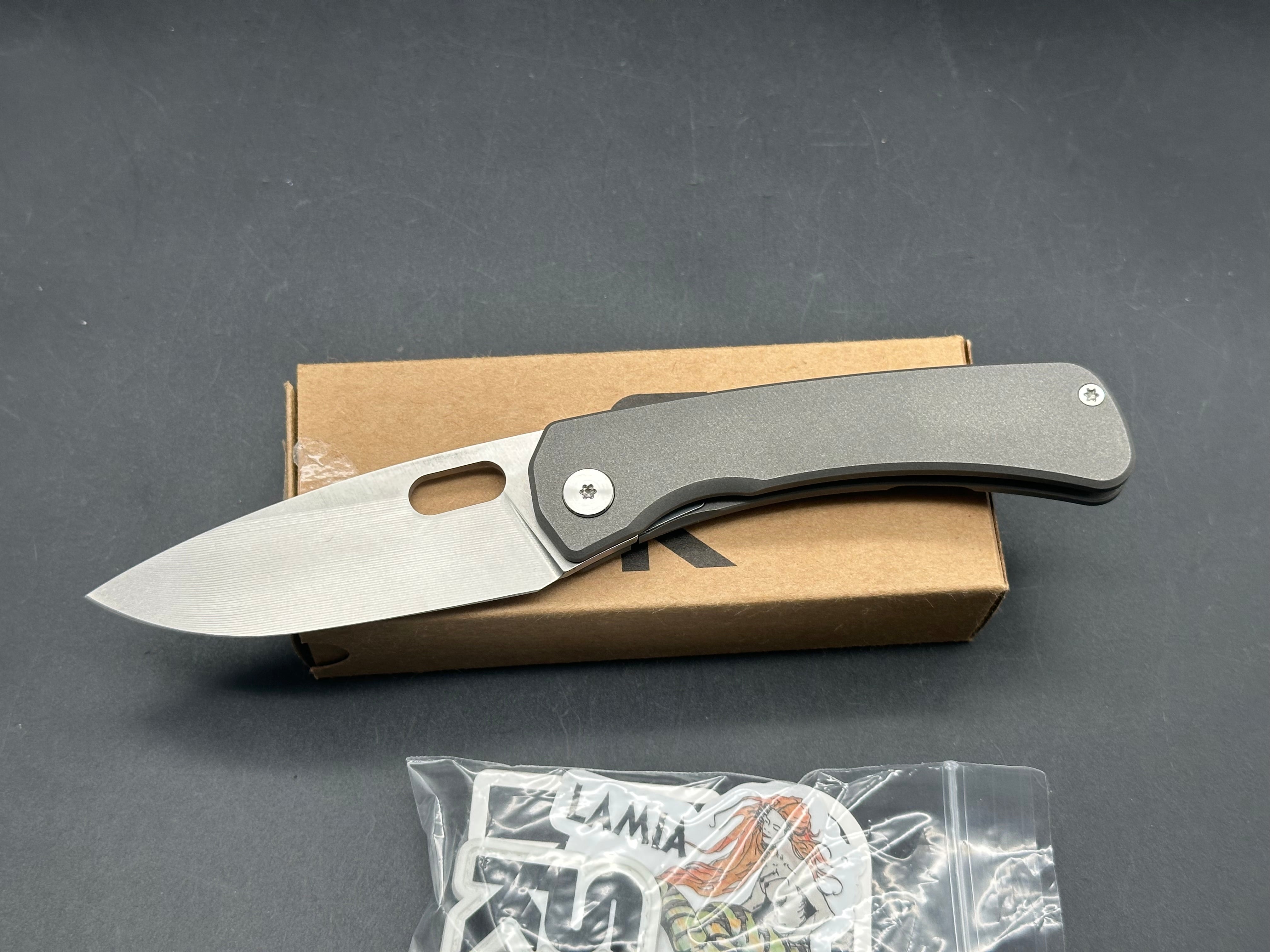 SPK Lamia Gen 4 3.5" Elmax Super Clean Milled Titanium Handle