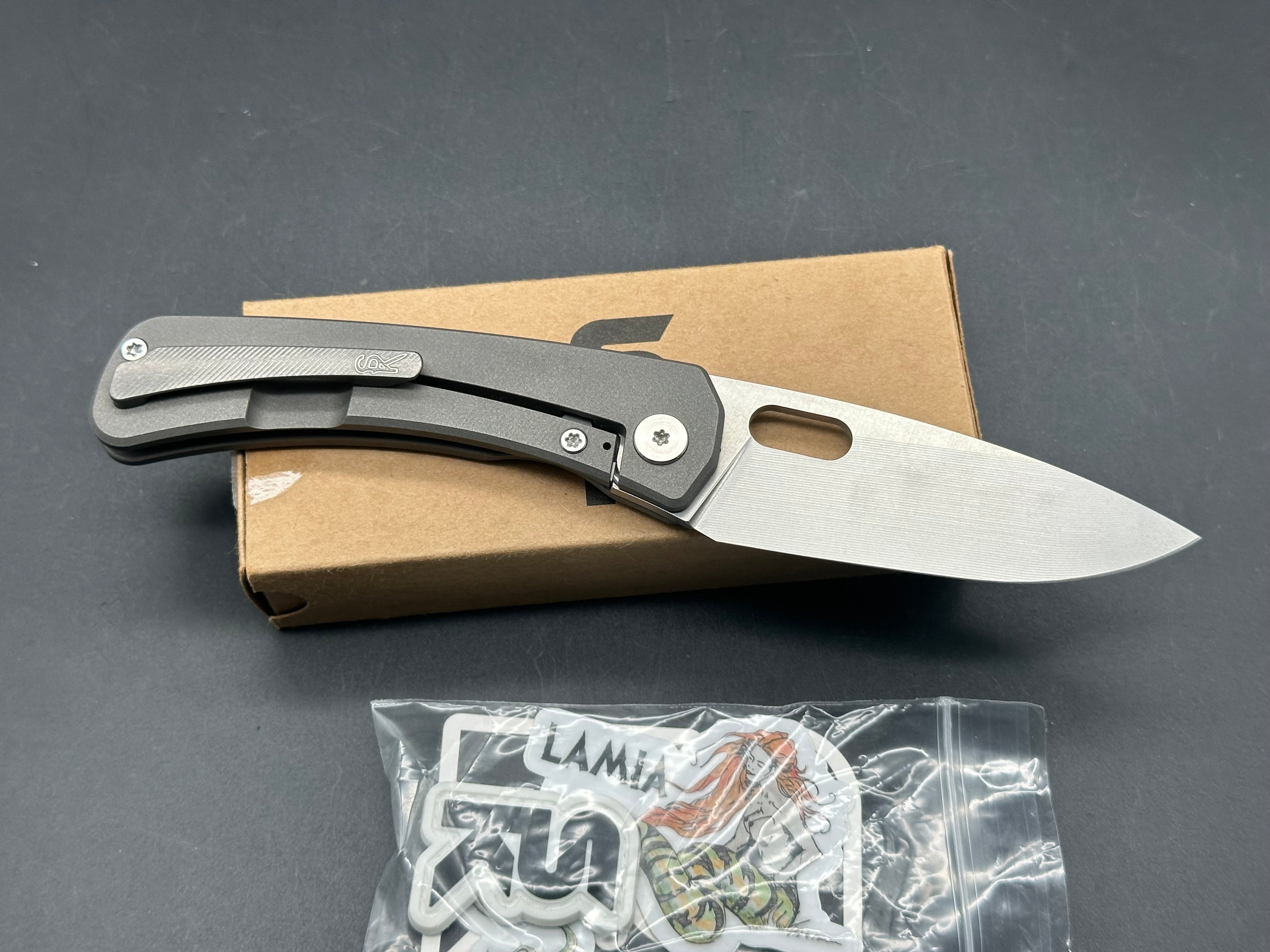 SPK Lamia Gen 4 3.5" Elmax Super Clean Milled Titanium Handle