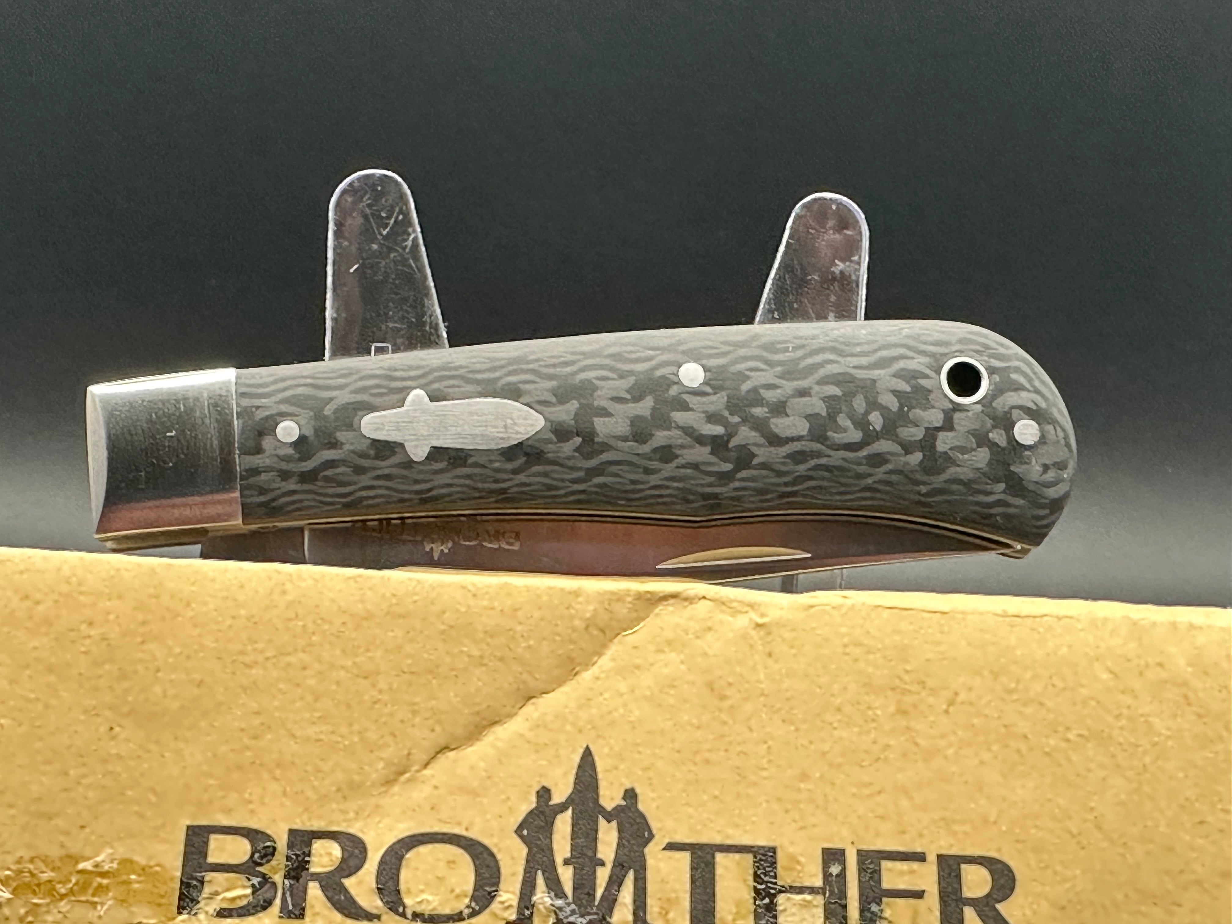 Brother 1516 VG10 Blade Knife Carbon Fiber Grips Slip joint