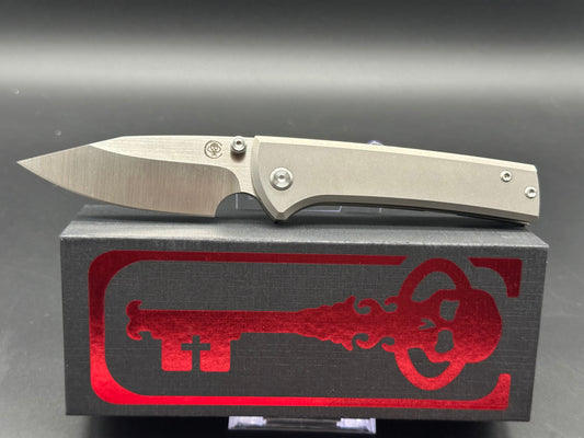 Chaves Scapegoat Street Frame Lock Knife Gray Titanium (3.5" Satin)