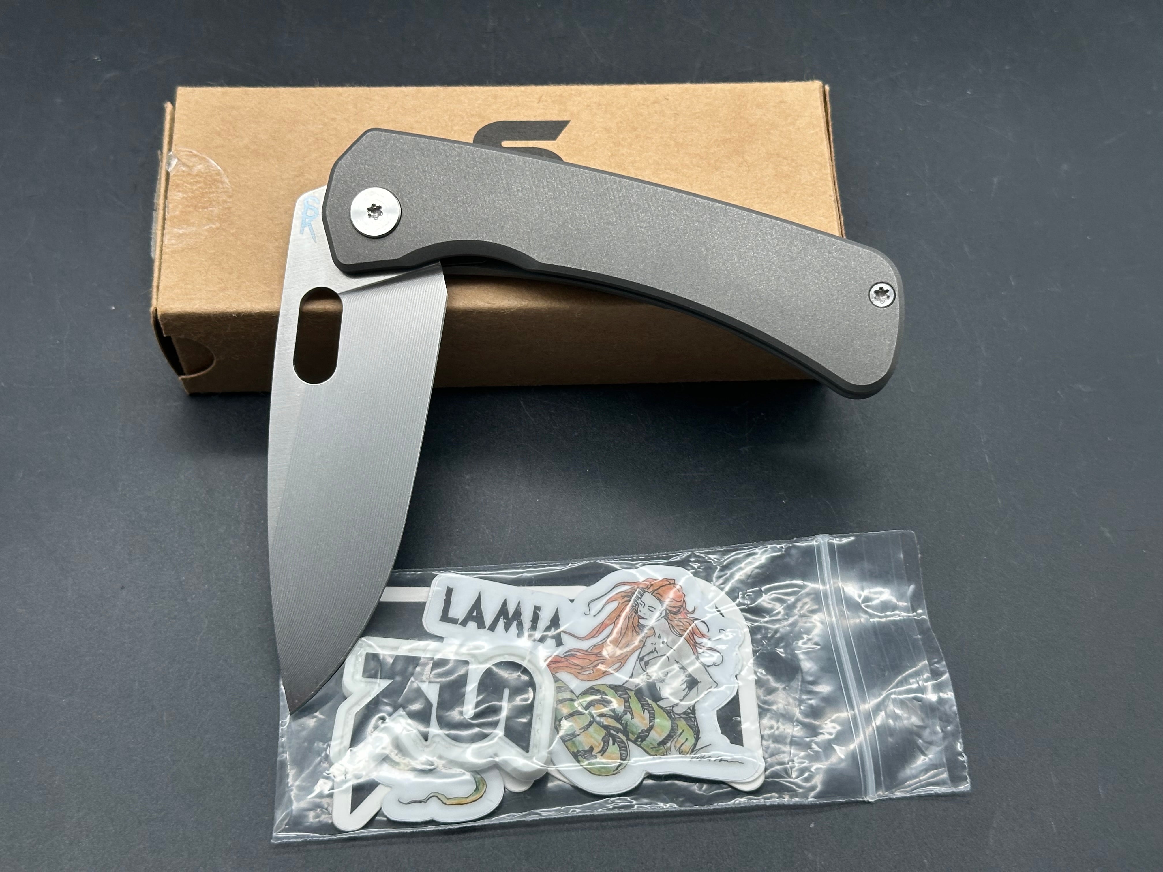 SPK Lamia Gen 4 3.5" Elmax Super Clean Milled Titanium Handle
