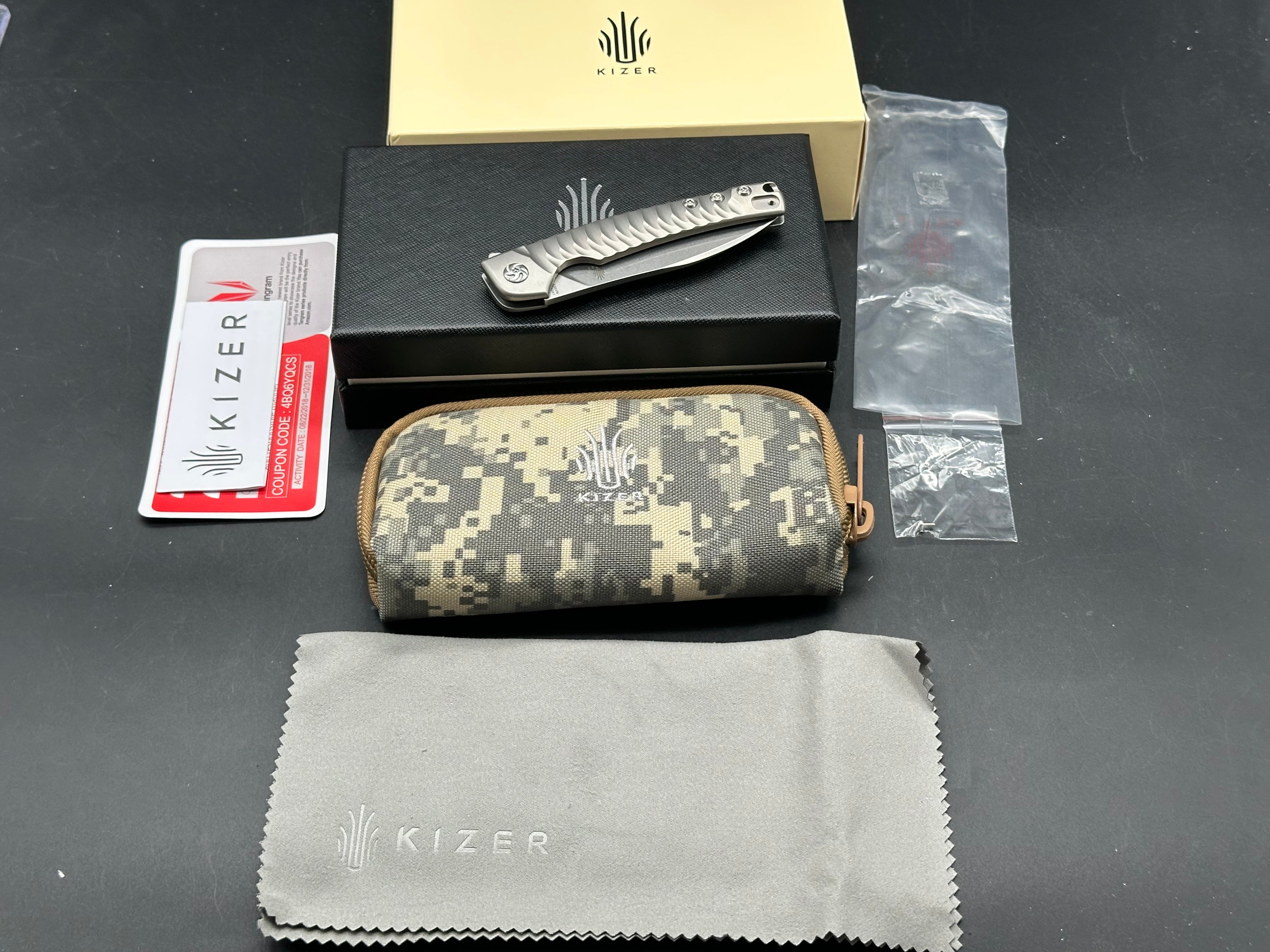 KIZER CUTLERY SPLINTER FRAMELOCK FOLDING KNIFE