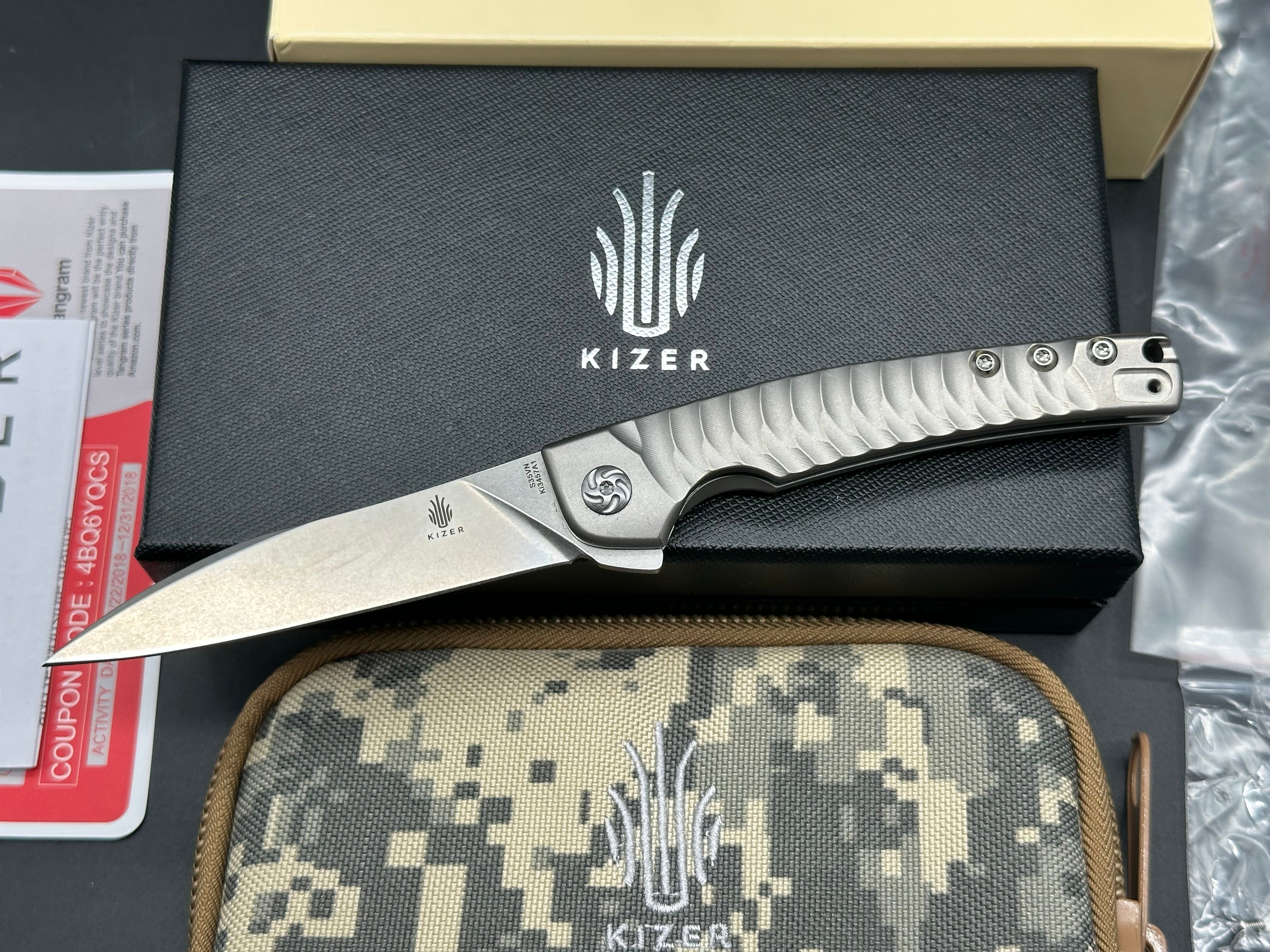 KIZER CUTLERY SPLINTER FRAMELOCK FOLDING KNIFE