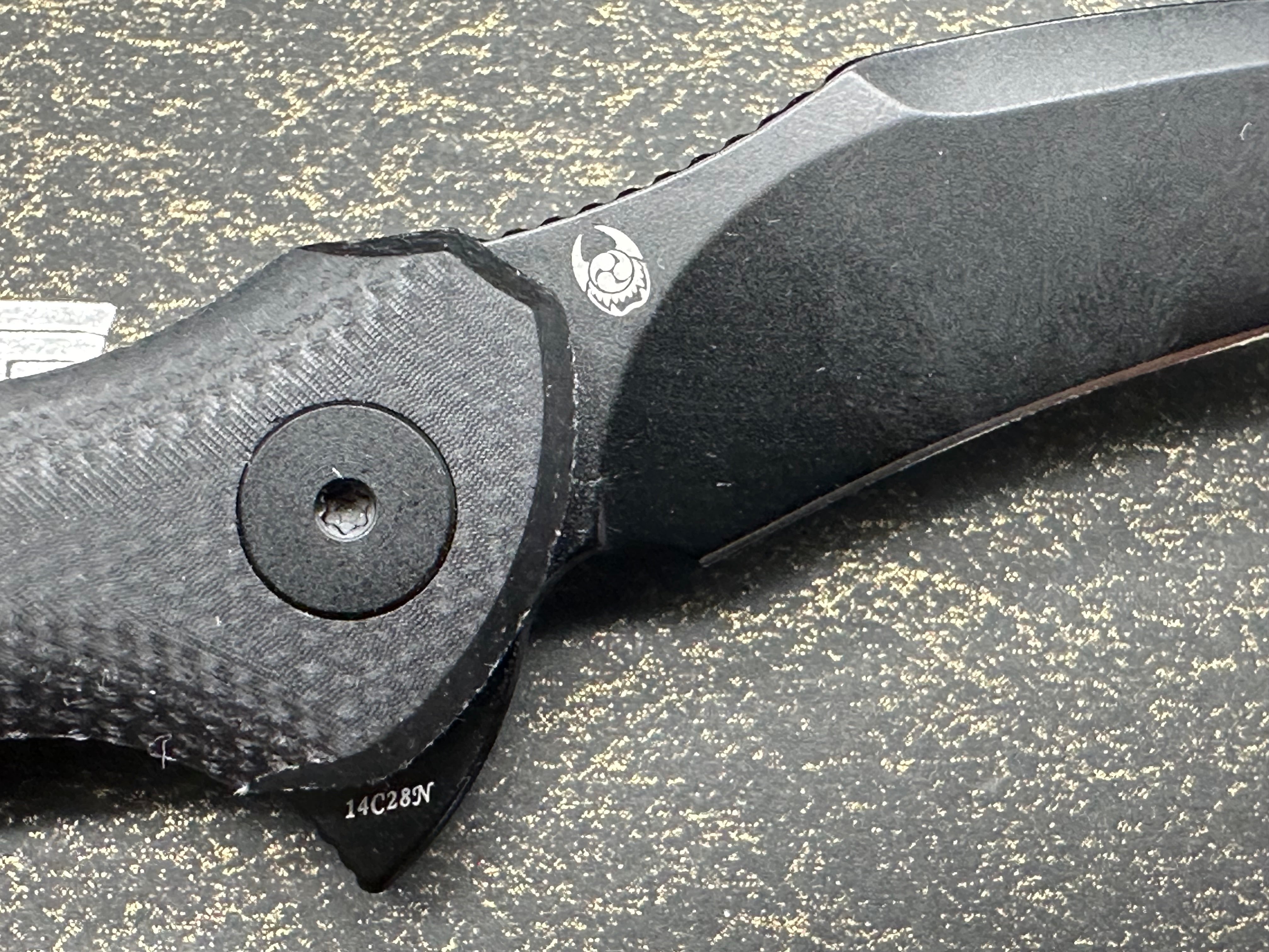 Trivisa Lacerta 14C28N Steel Blade,Black Micarta Handle