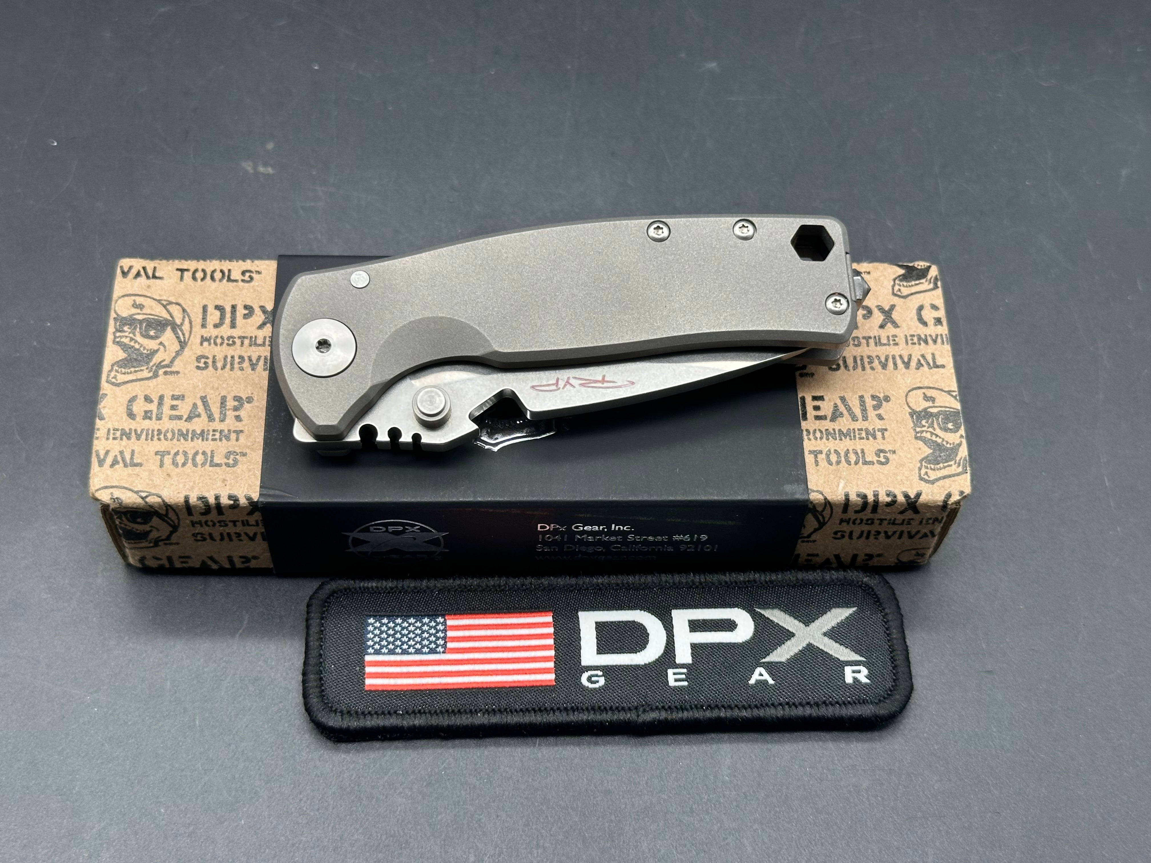 DPx HEST/F Urban Titanium Framelock, 2.9" CPM S35VN Plain Blade, DPXHSF028-P2-123