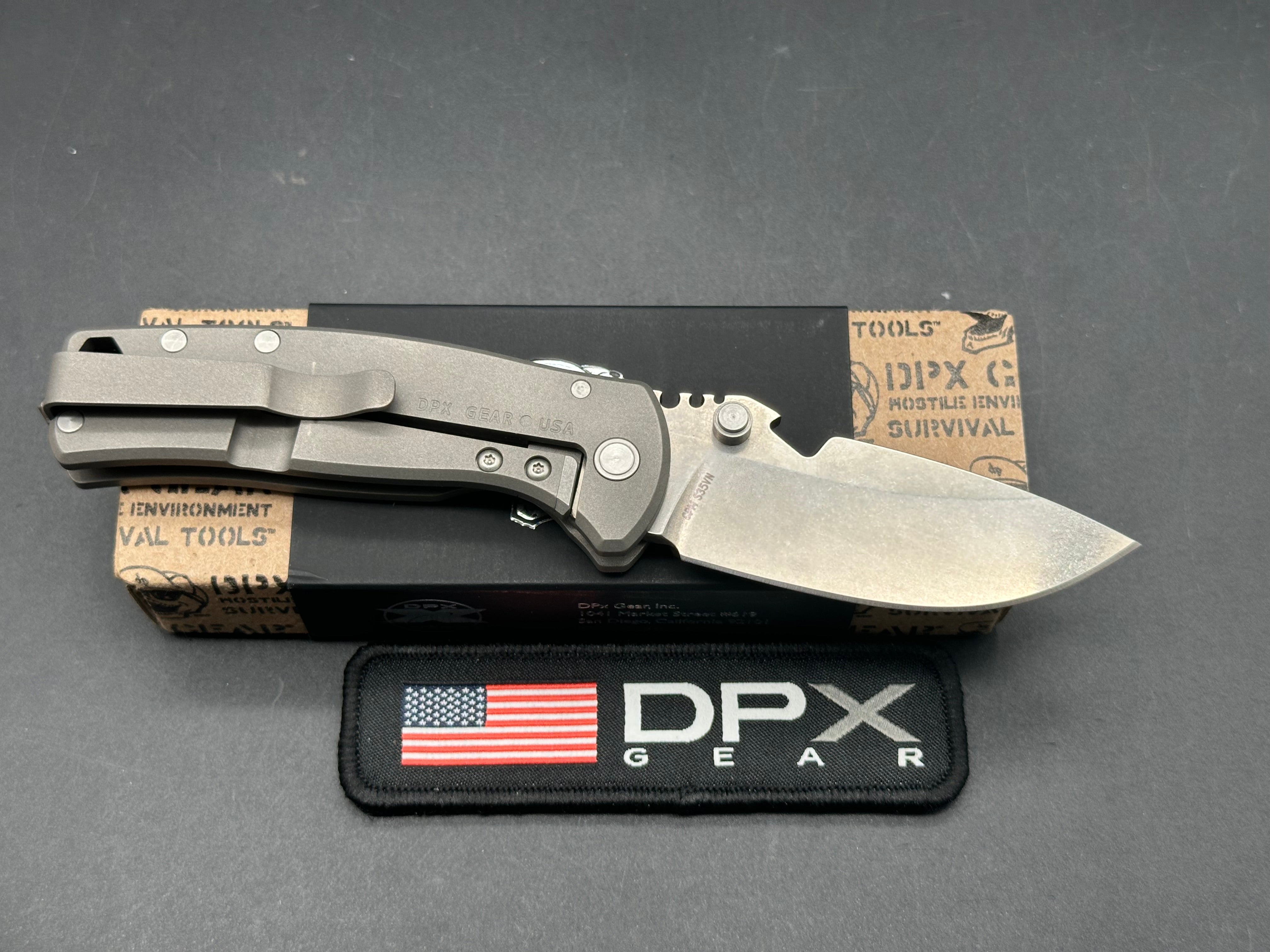 DPx HEST/F Urban Titanium Framelock, 2.9" CPM S35VN Plain Blade, DPXHSF028-P2-123