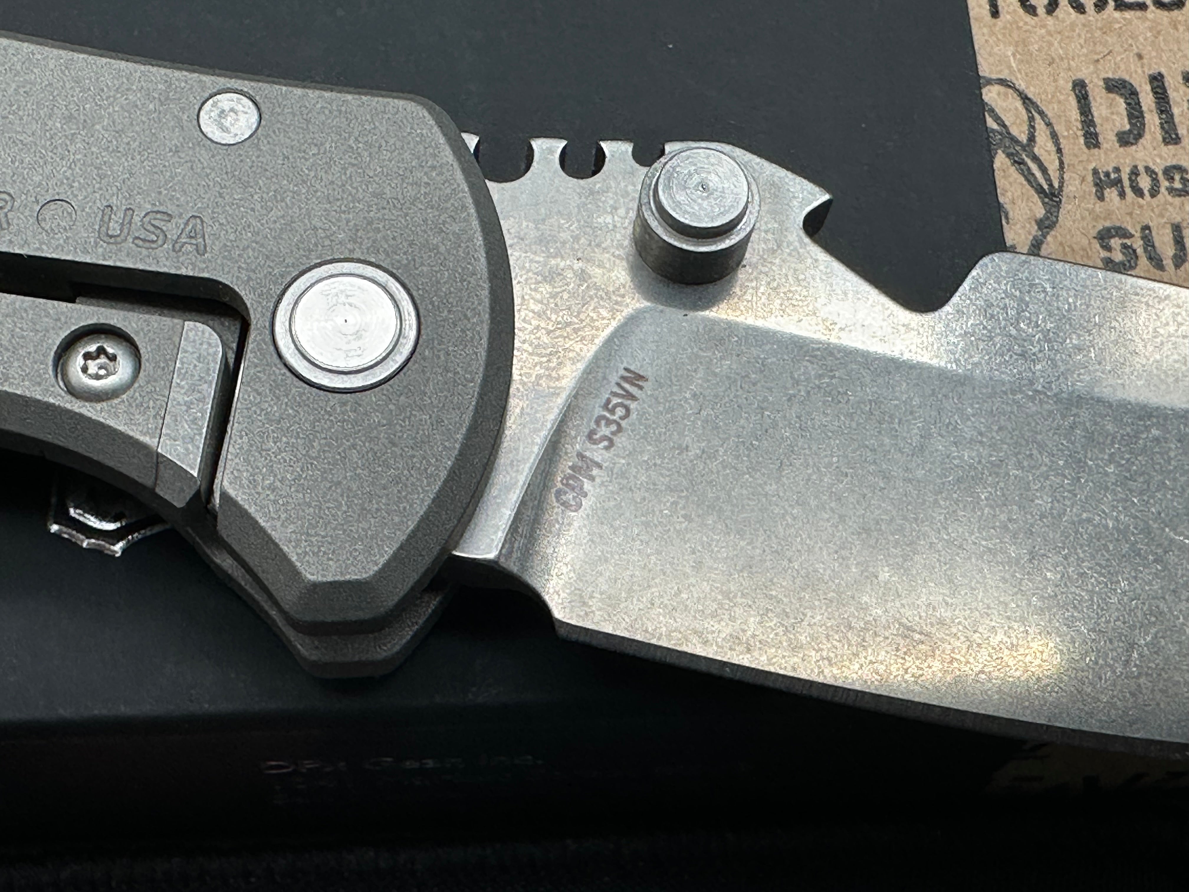 DPx HEST/F Urban Titanium Framelock, 2.9" CPM S35VN Plain Blade, DPXHSF028-P2-123