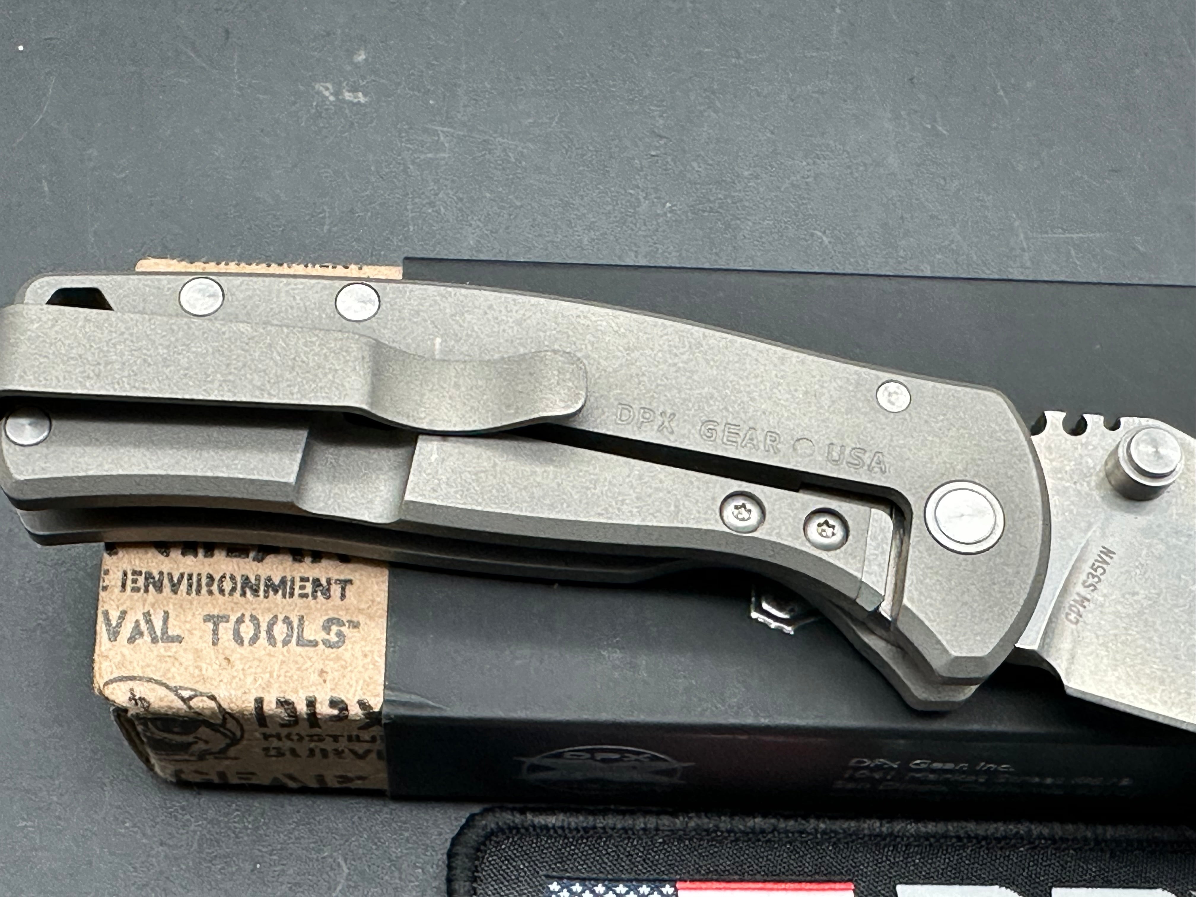 DPx HEST/F Urban Titanium Framelock, 2.9" CPM S35VN Plain Blade, DPXHSF028-P2-123