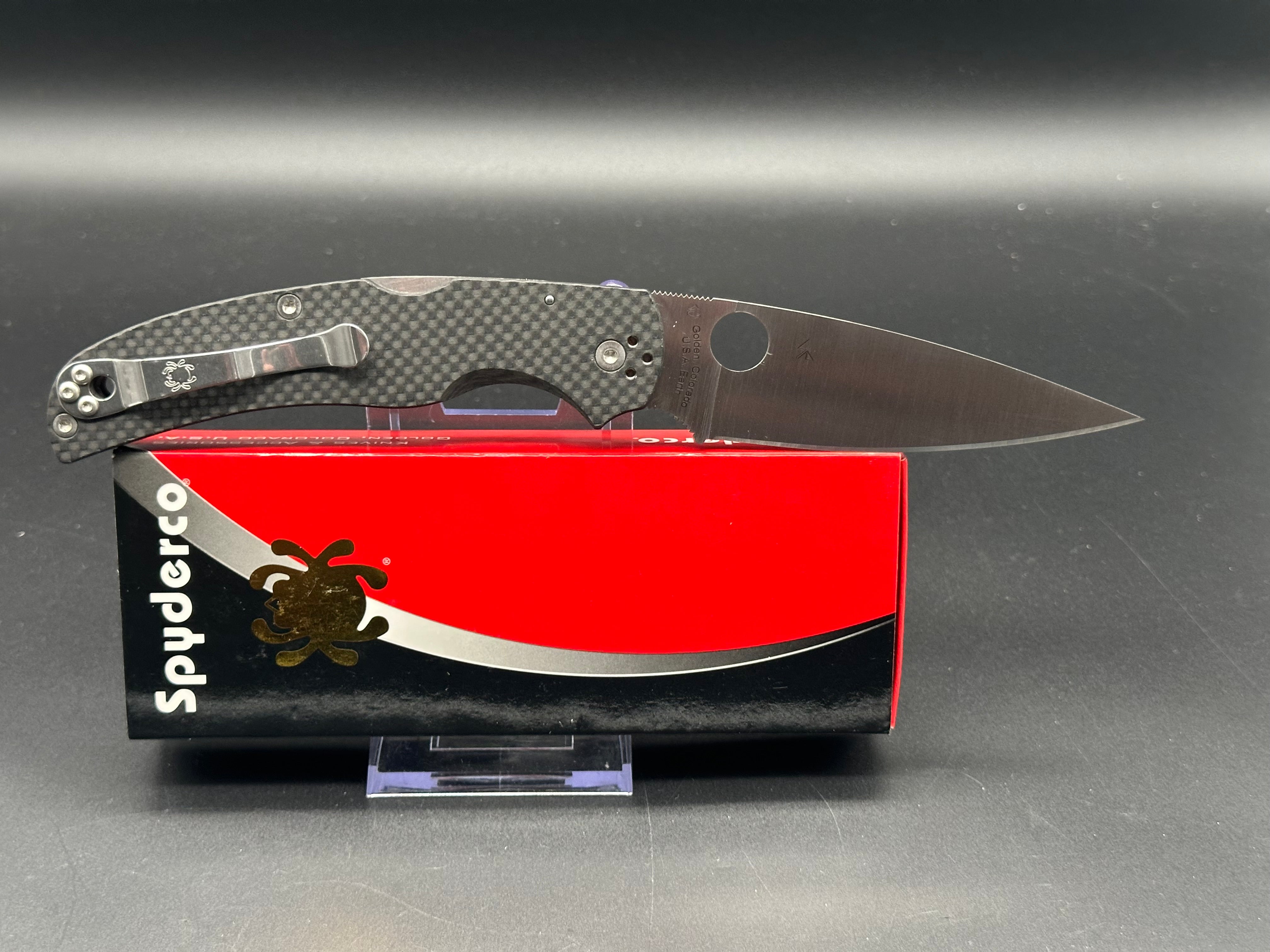 Spyderco Native Chief Lockback Knife Carbon Fiber (4.08" Satin S90V) C244CF90VP