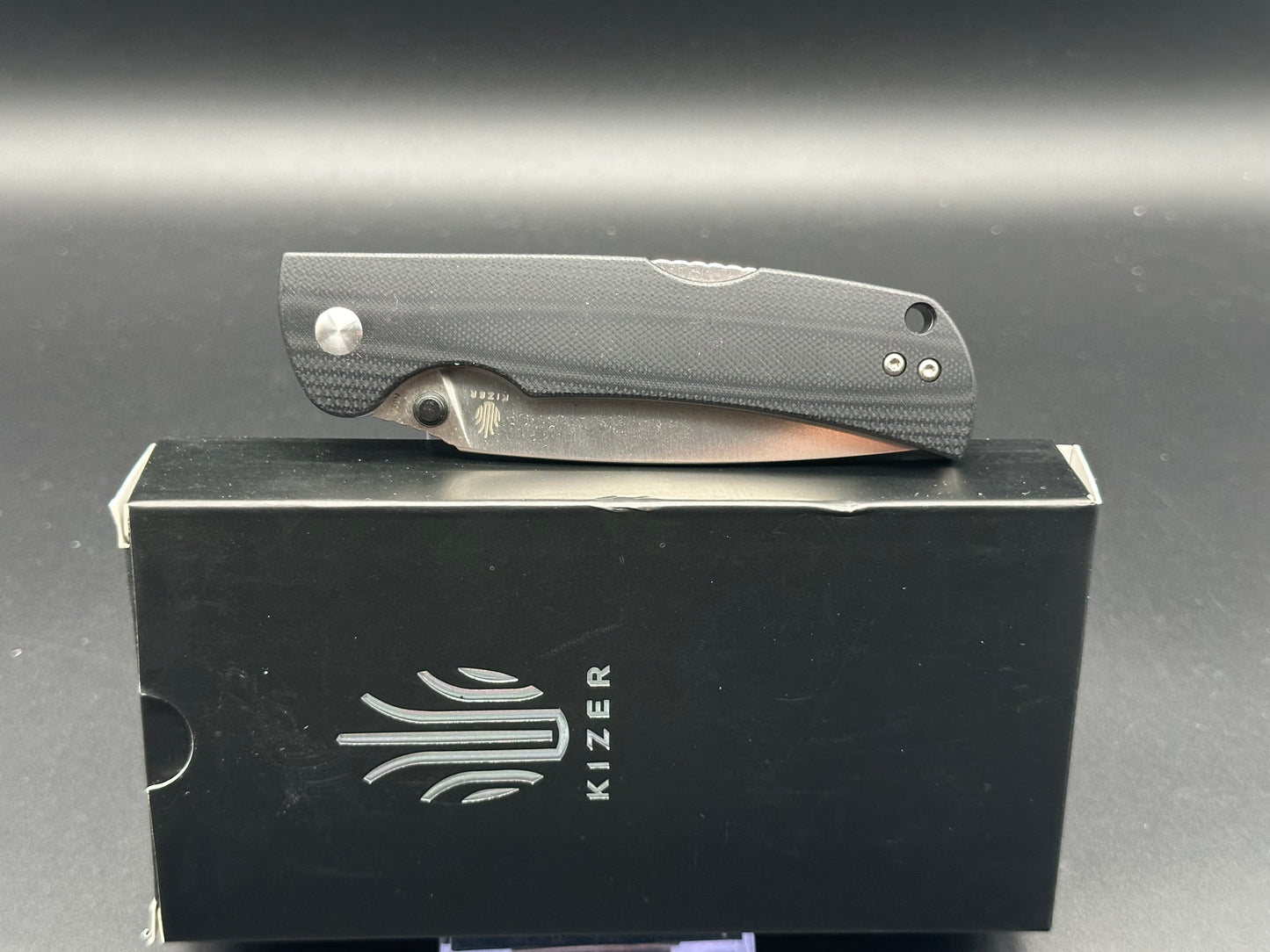 Kizer Slicer Lockback Knife Black G-10 (3.51" Satin) V4538N1