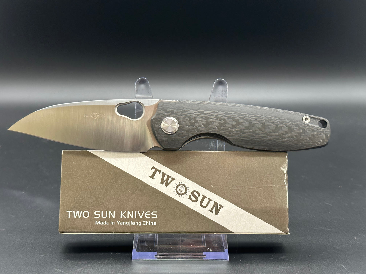 TwoSun TS129 Carbon Fiber/Titanium handle w/M390