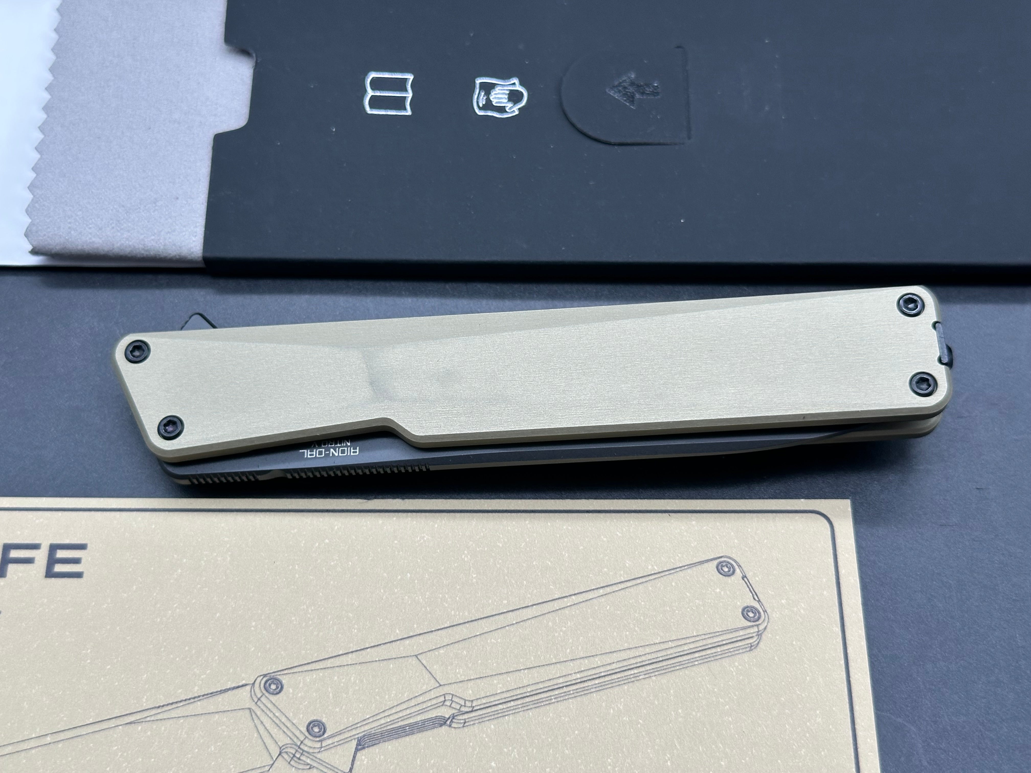 Oknife AION Olive Green Flipper Folding Pocket Knife