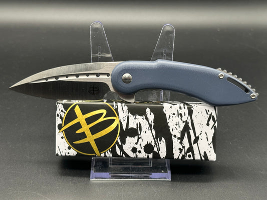 Begg Knives Mini Glimpse Blue G-10 (3" Satin D2)