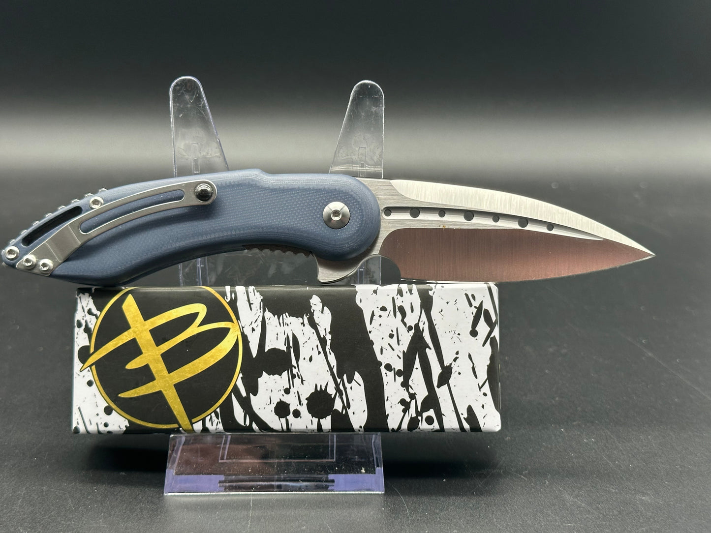 Begg Knives Mini Glimpse Blue G-10 (3" Satin D2)