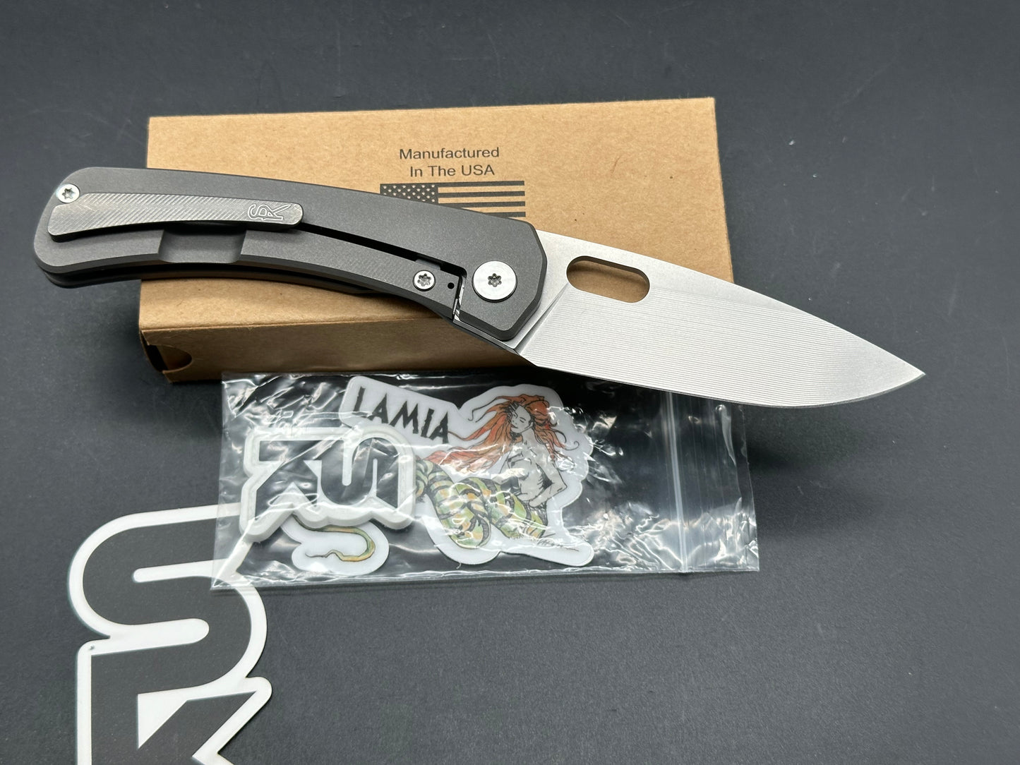 SPK Lamia Gen 4 3.5" Elmax Super Clean Titanium Handle