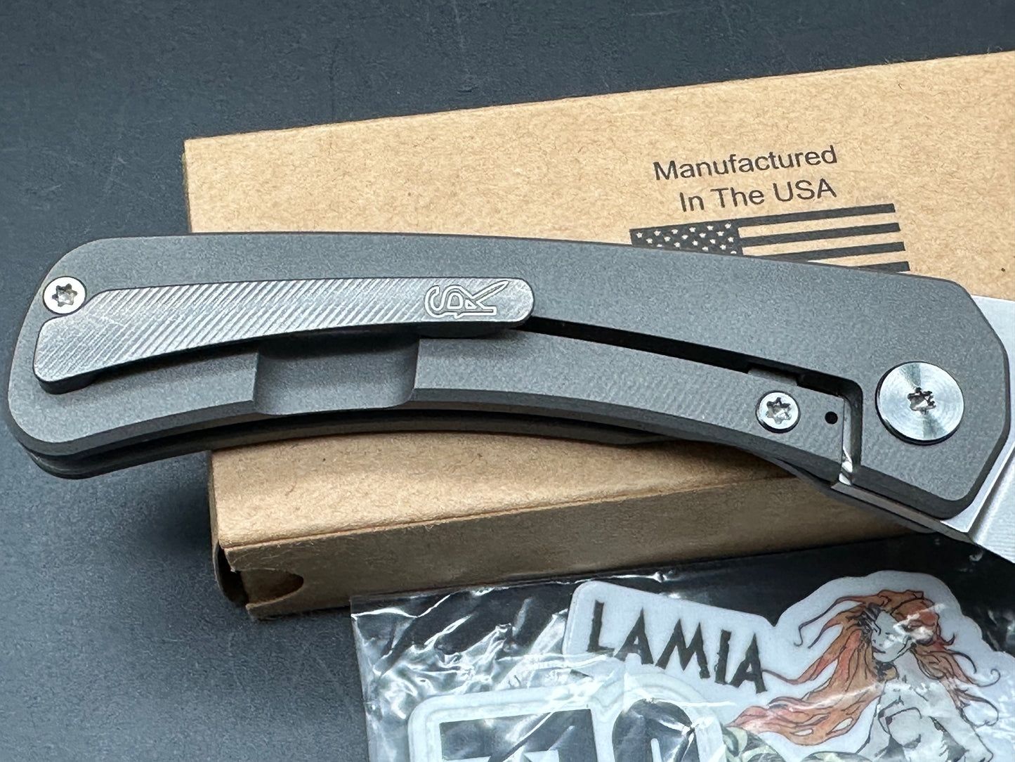 SPK Lamia Gen 4 3.5" Elmax Super Clean Titanium Handle