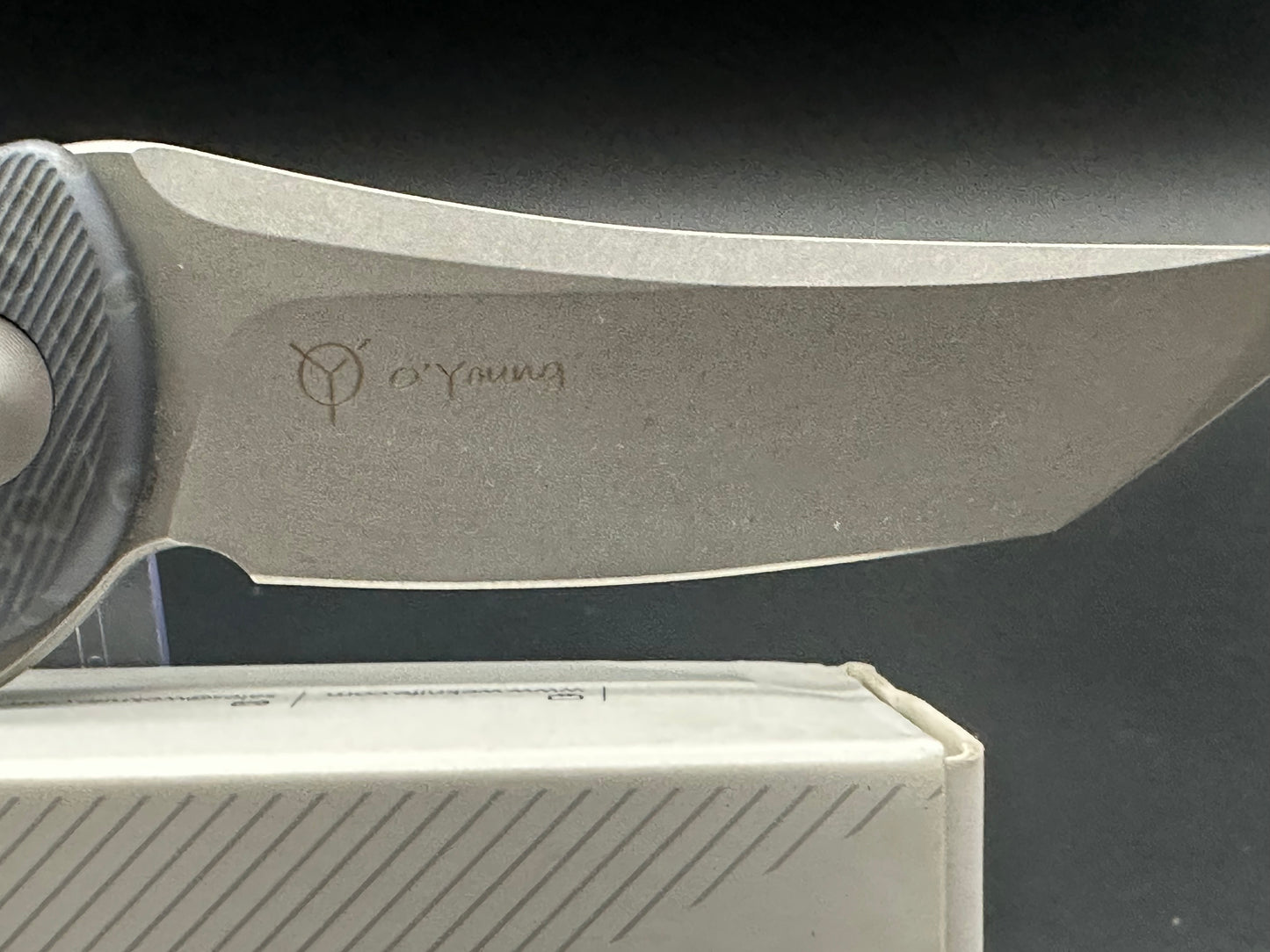 WE Synergy 2 Flamed titanium handle w/tanto M390