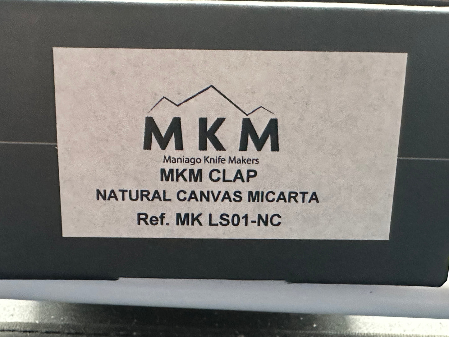 MKM Terzuola Clap Liner Lock Knf Natural Canvas Micarta (3" Satin)