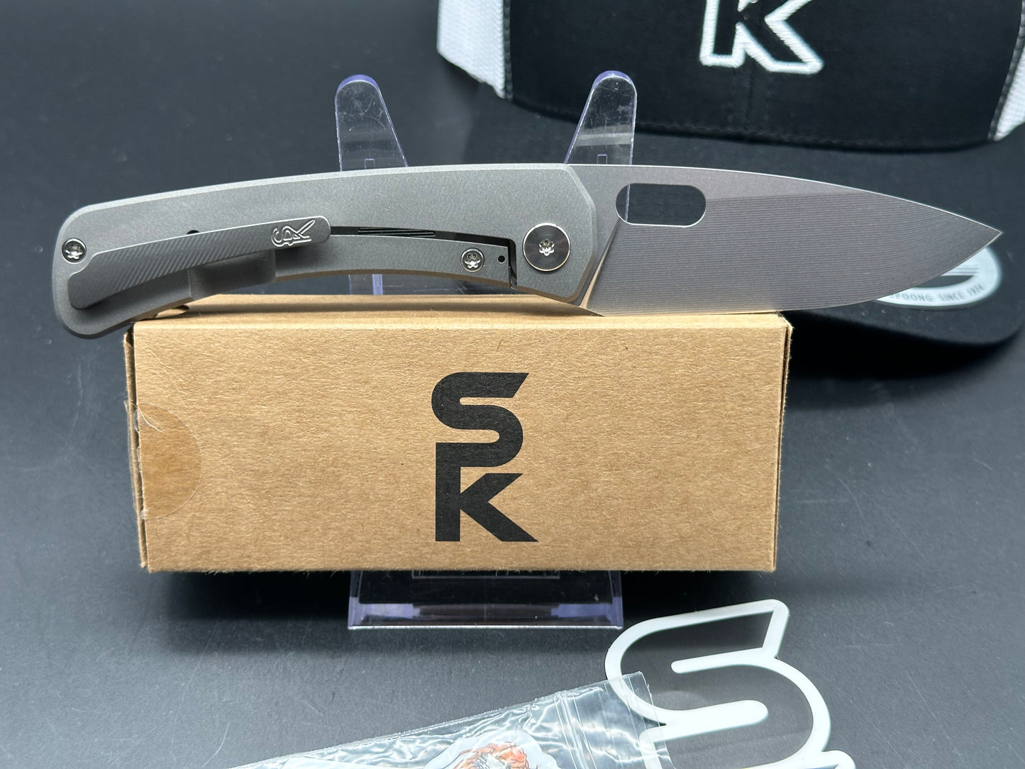 SPK Lamia Gen 4 3.5" Elmax Super Clean Milled Titanium Handle