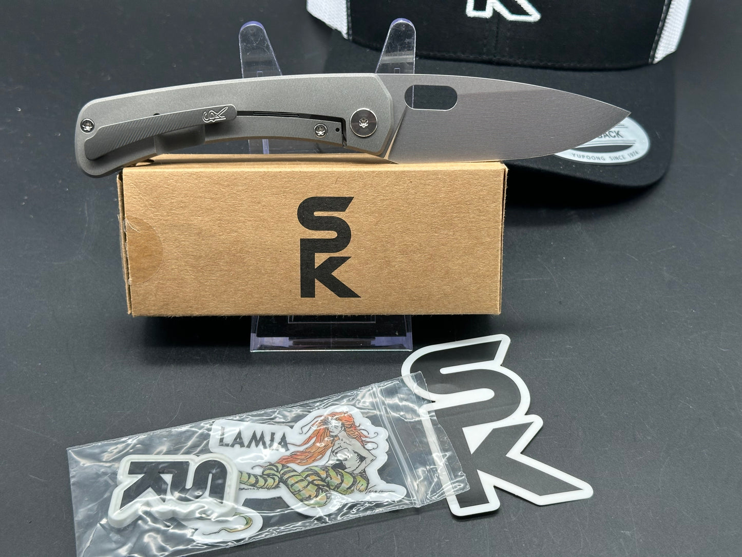 SPK Lamia Gen 4 3.5" Elmax Super Clean Milled Titanium Handle