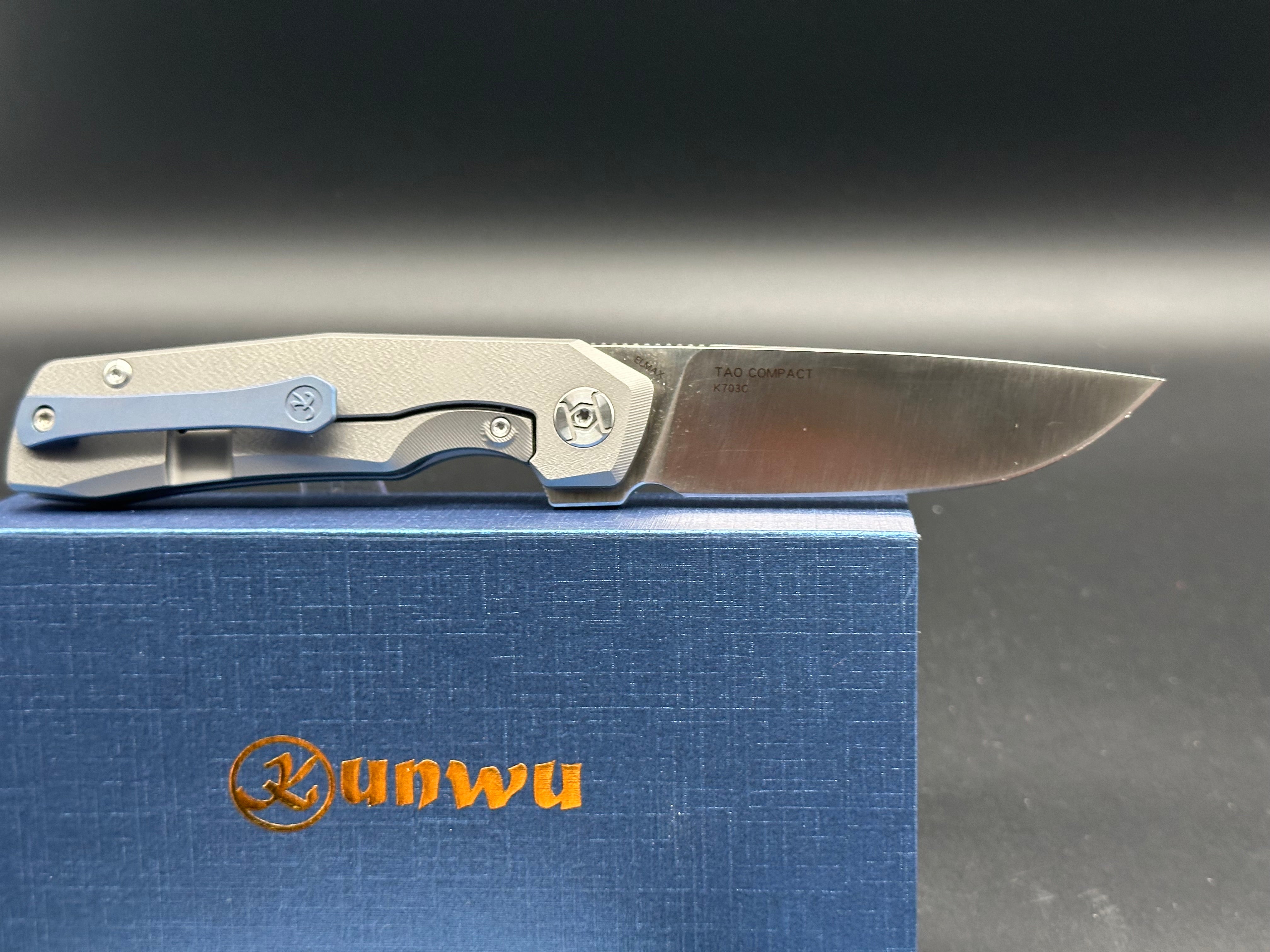 Kunwu Tao Compact Elmax Blade Steel with Titanium upgraded clip