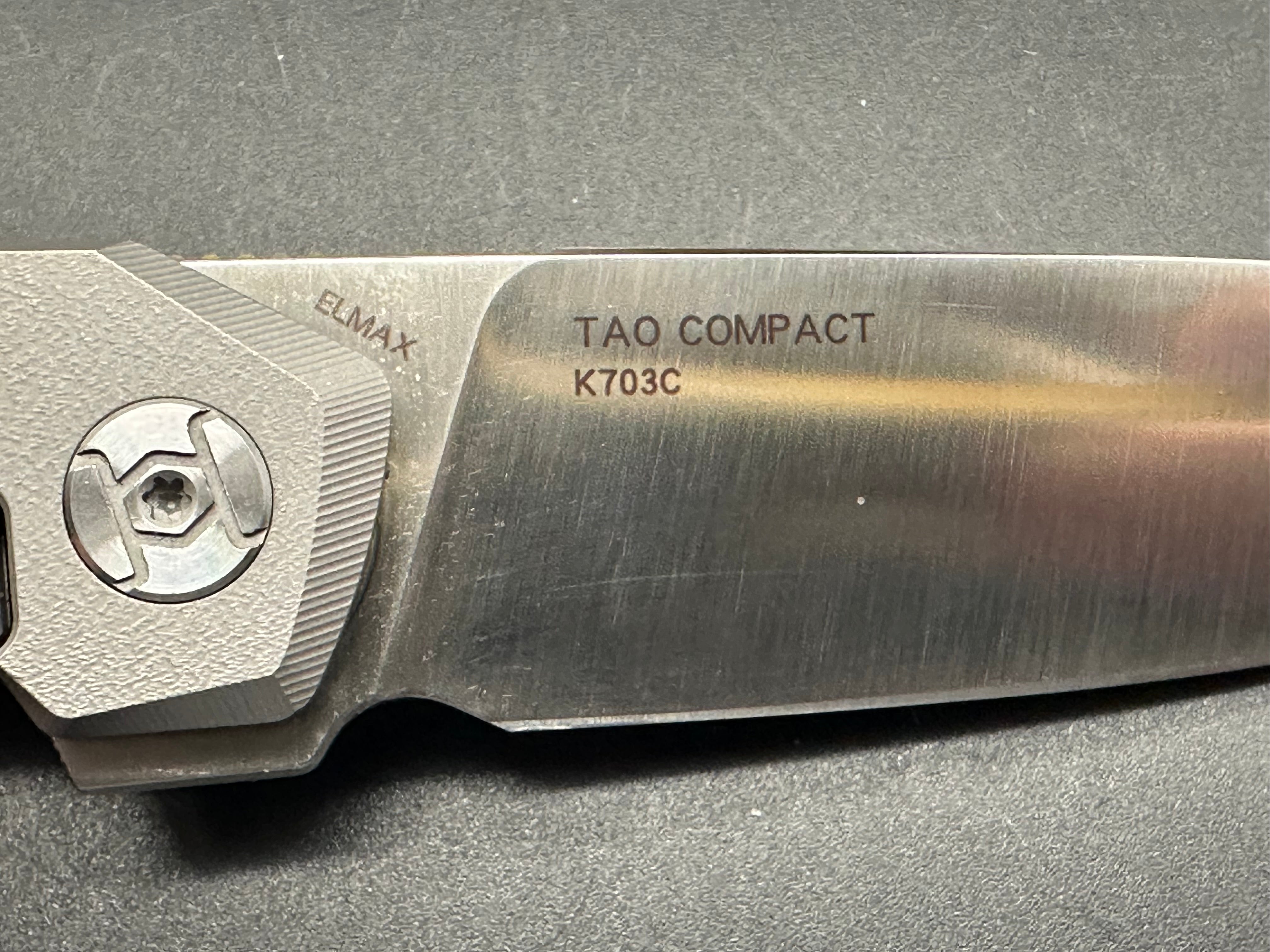 Kunwu Tao Compact Elmax Blade Steel with Titanium upgraded clip