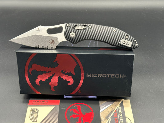 Microtech Stitch RAM-LOCK S/E fluted stonewash partial serrated