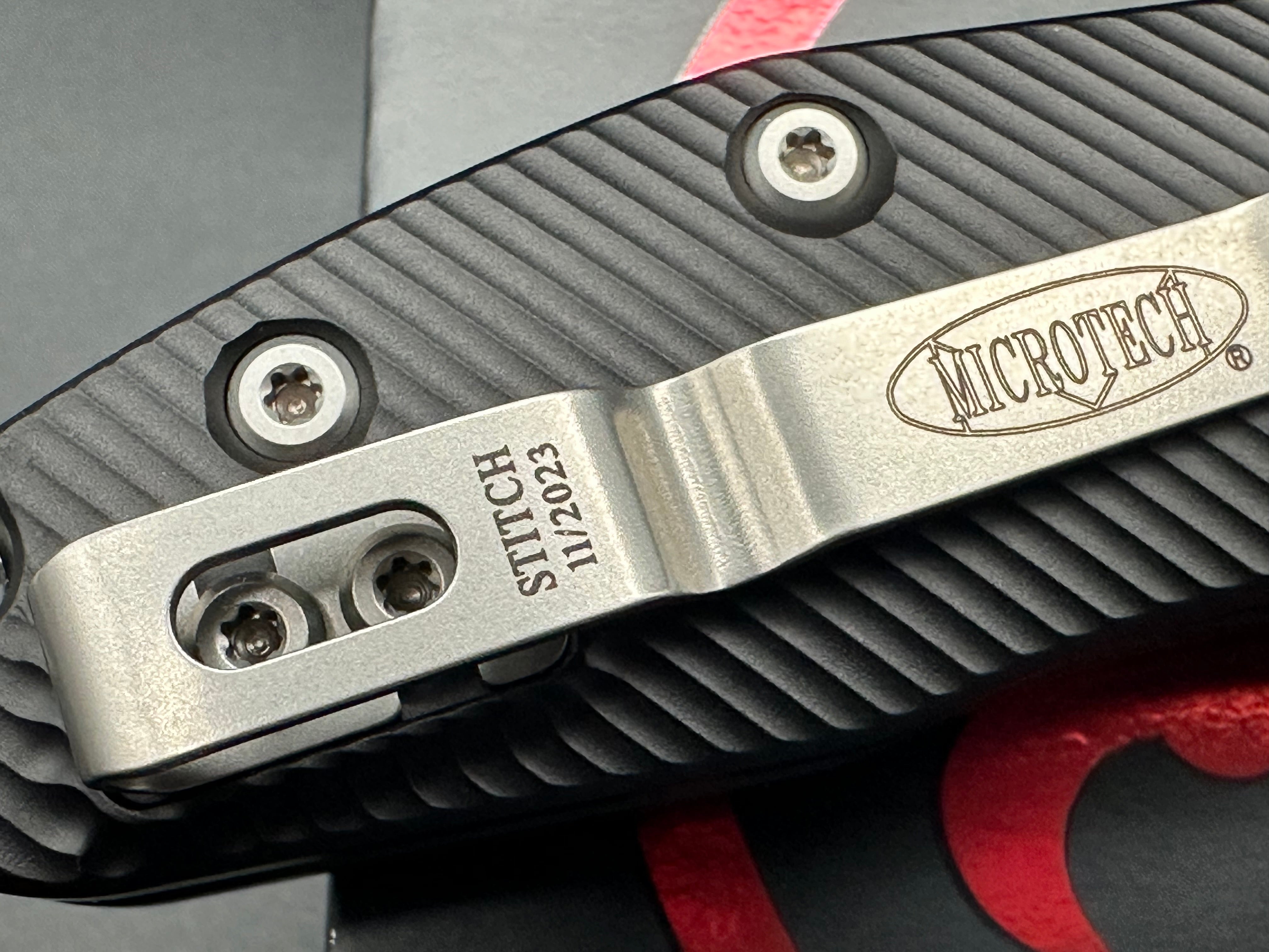 Microtech Stitch RAM-LOCK S/E fluted stonewash partial serrated