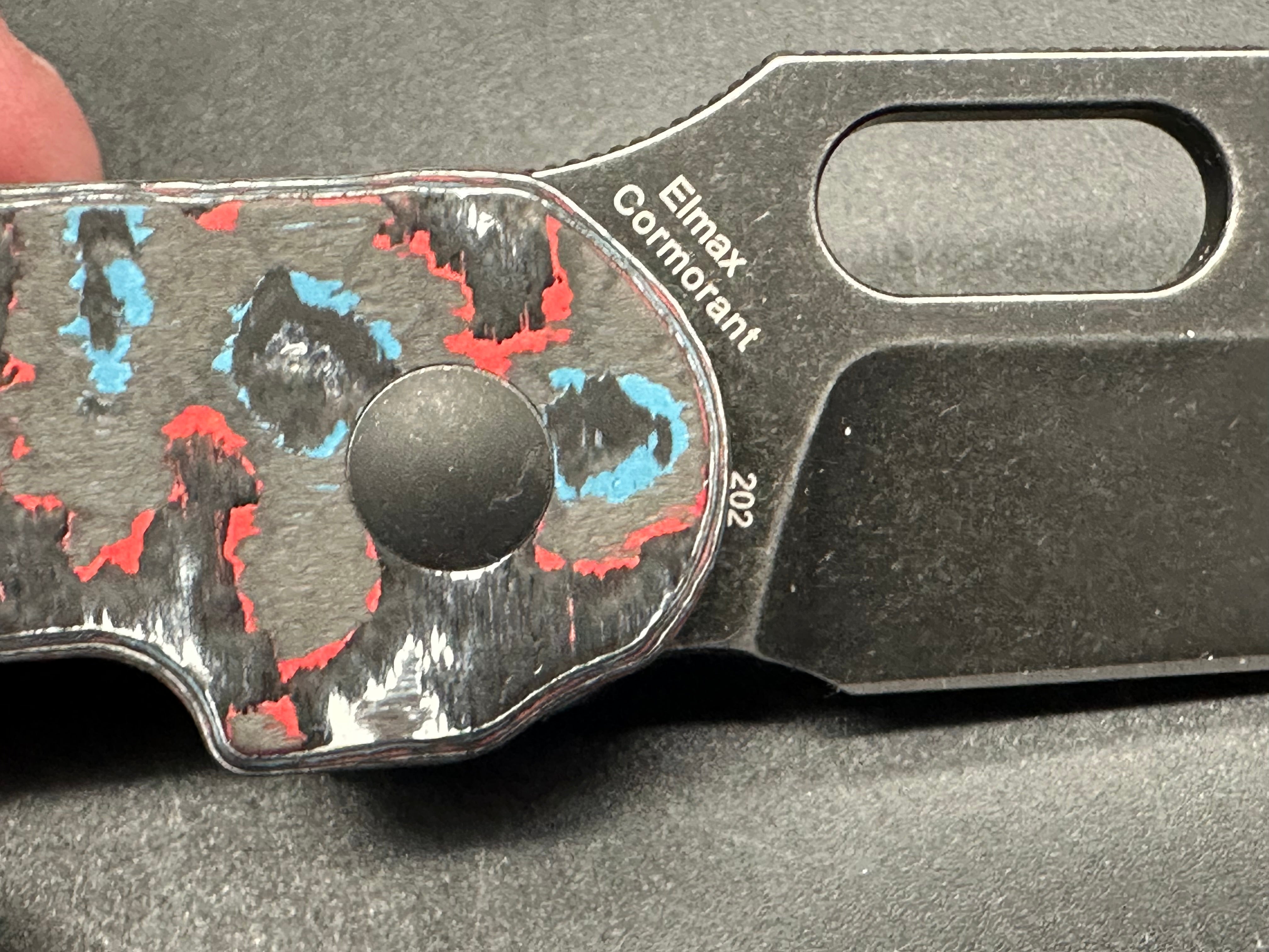 Kizer Cormorant Plunge Lock Knife Blue/Black FatCarbon (3.15" Black ELMAX)