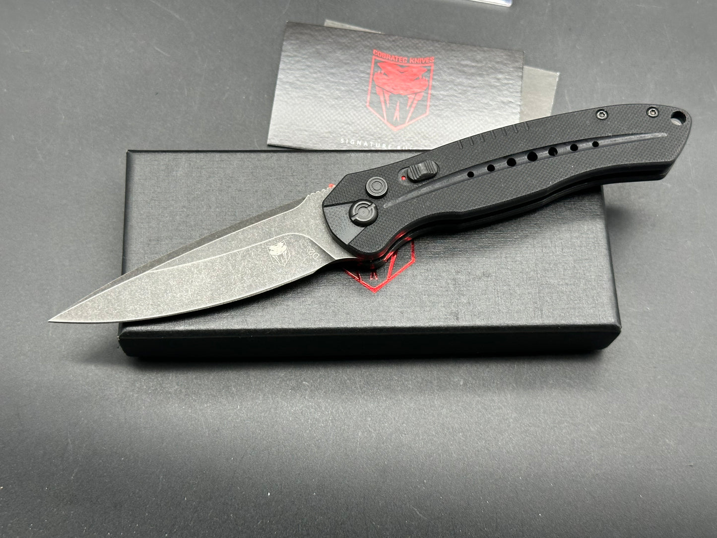 CobraTec Diablo Auto G10 handle D2 blade