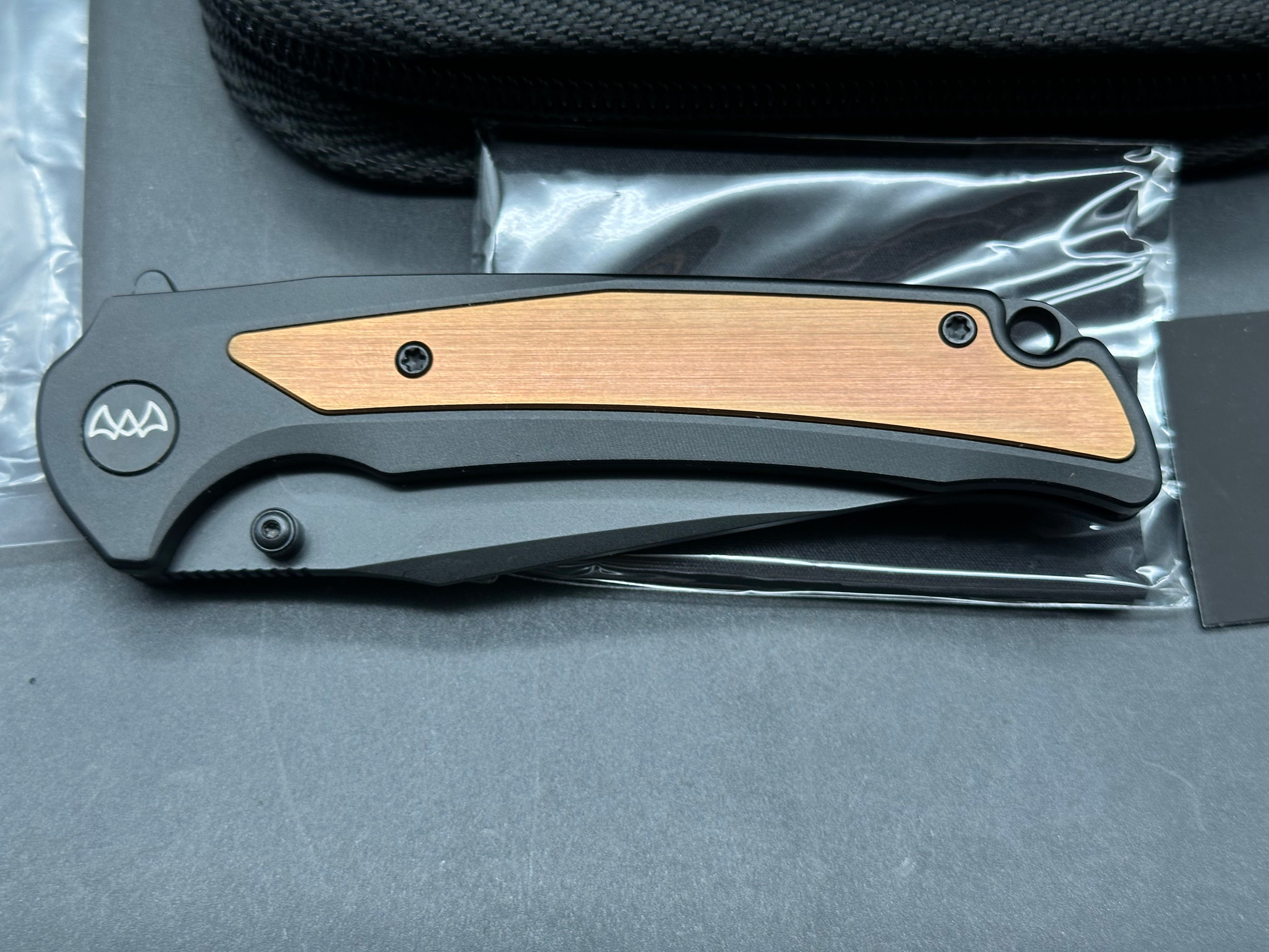WIXCO Scort Folding Knife Black Aluminum/Steel Handle 14C28N Plain Black Blade