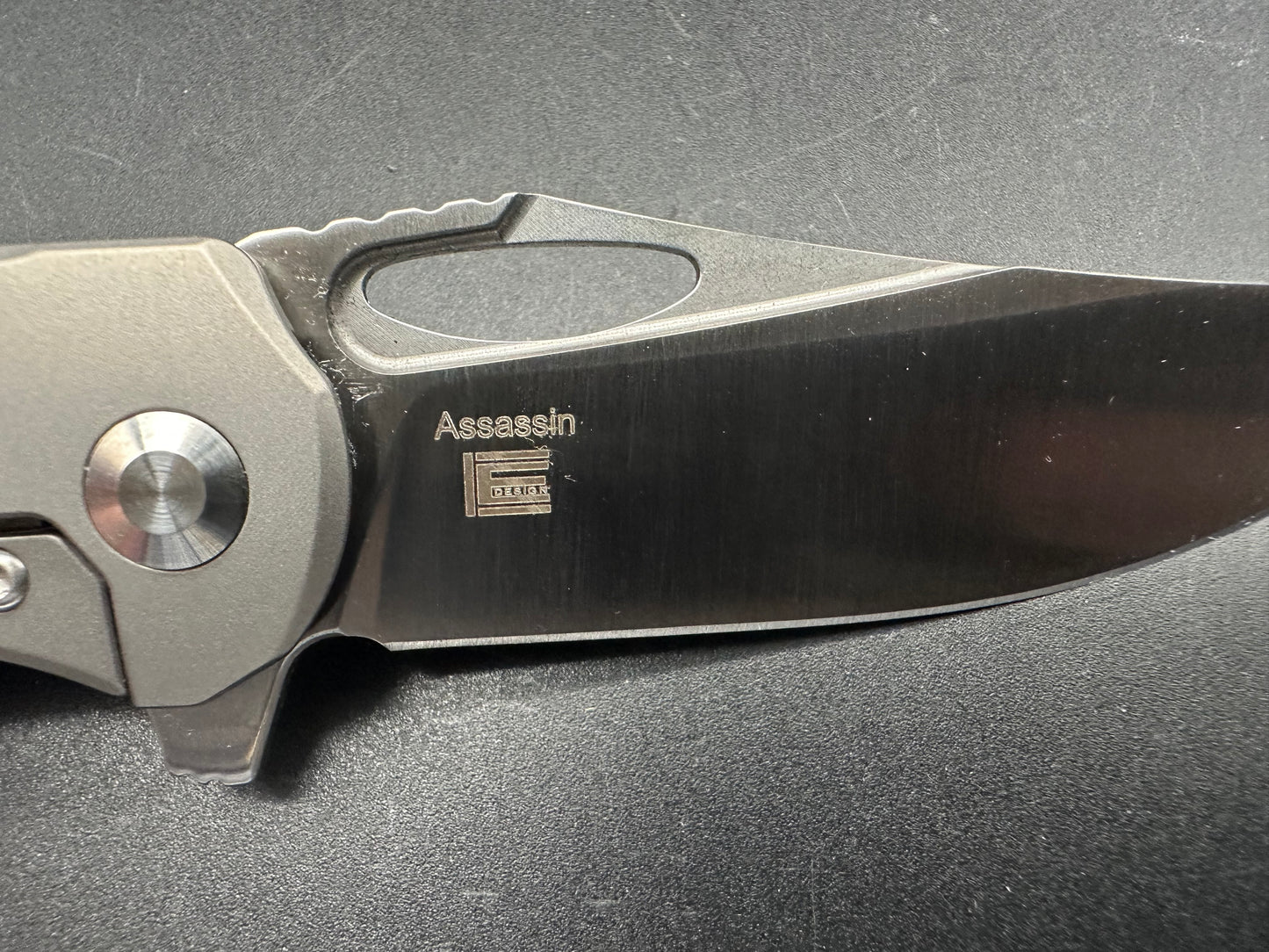 Kizer Assassin Frame Lock Flipper Knife Titanium (3.15" Satin) Ki3549