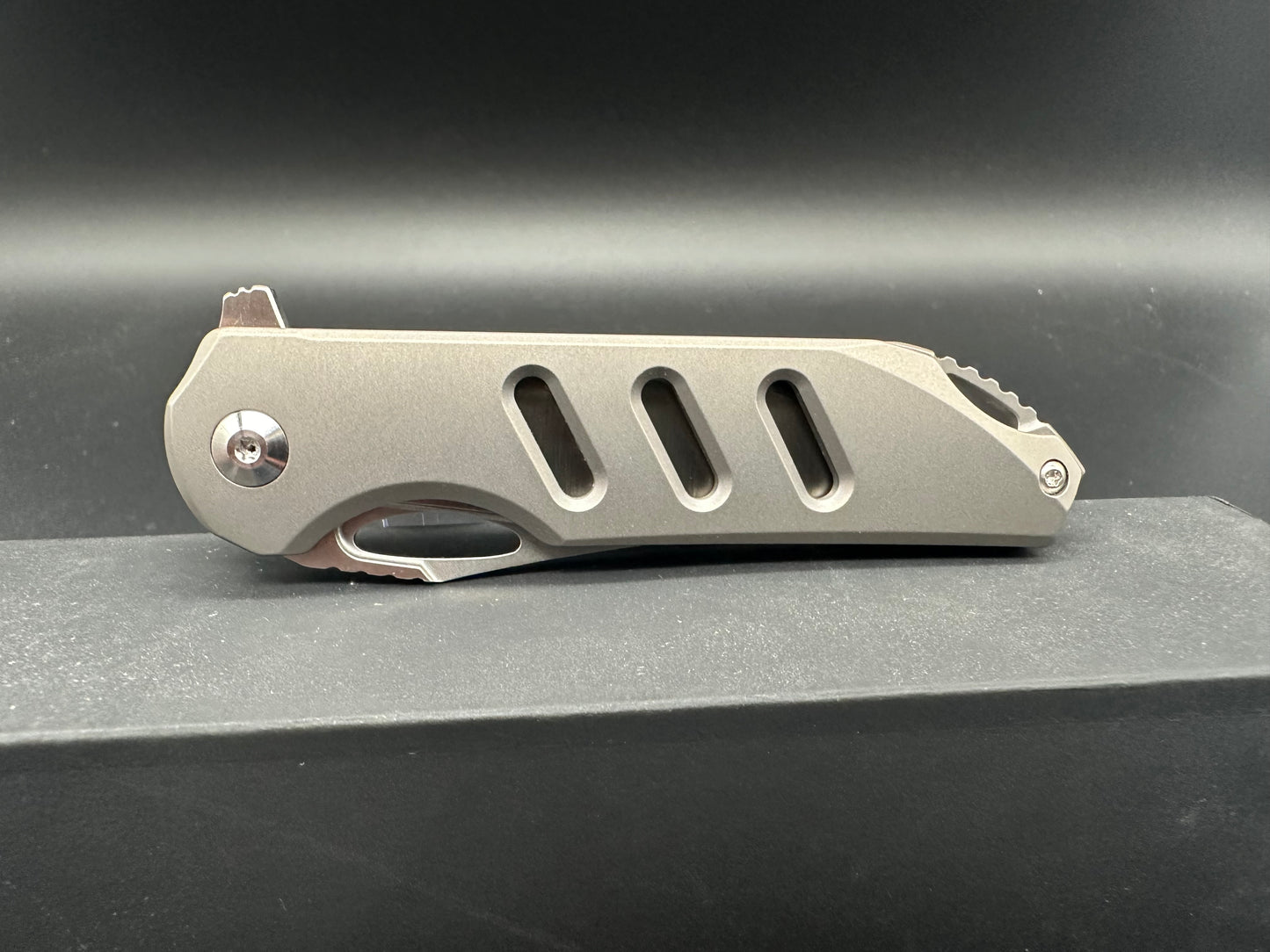 Kizer Assassin Frame Lock Flipper Knife Titanium (3.15" Satin) Ki3549