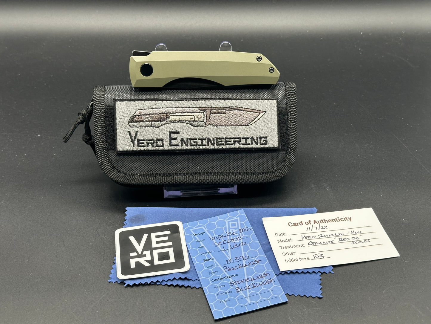 Vero Engineering Impulse Mini with custom cerikote on the scales