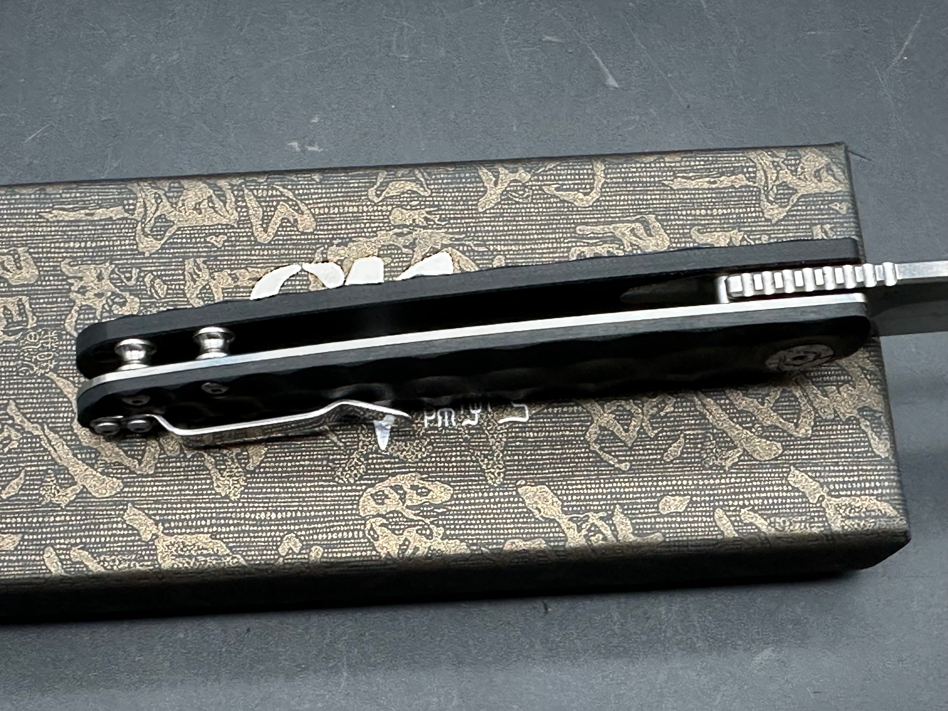 CH Folding Knife Black G10 Handle D2 Plain Edge Satin Finish CH3541-G10-BLK