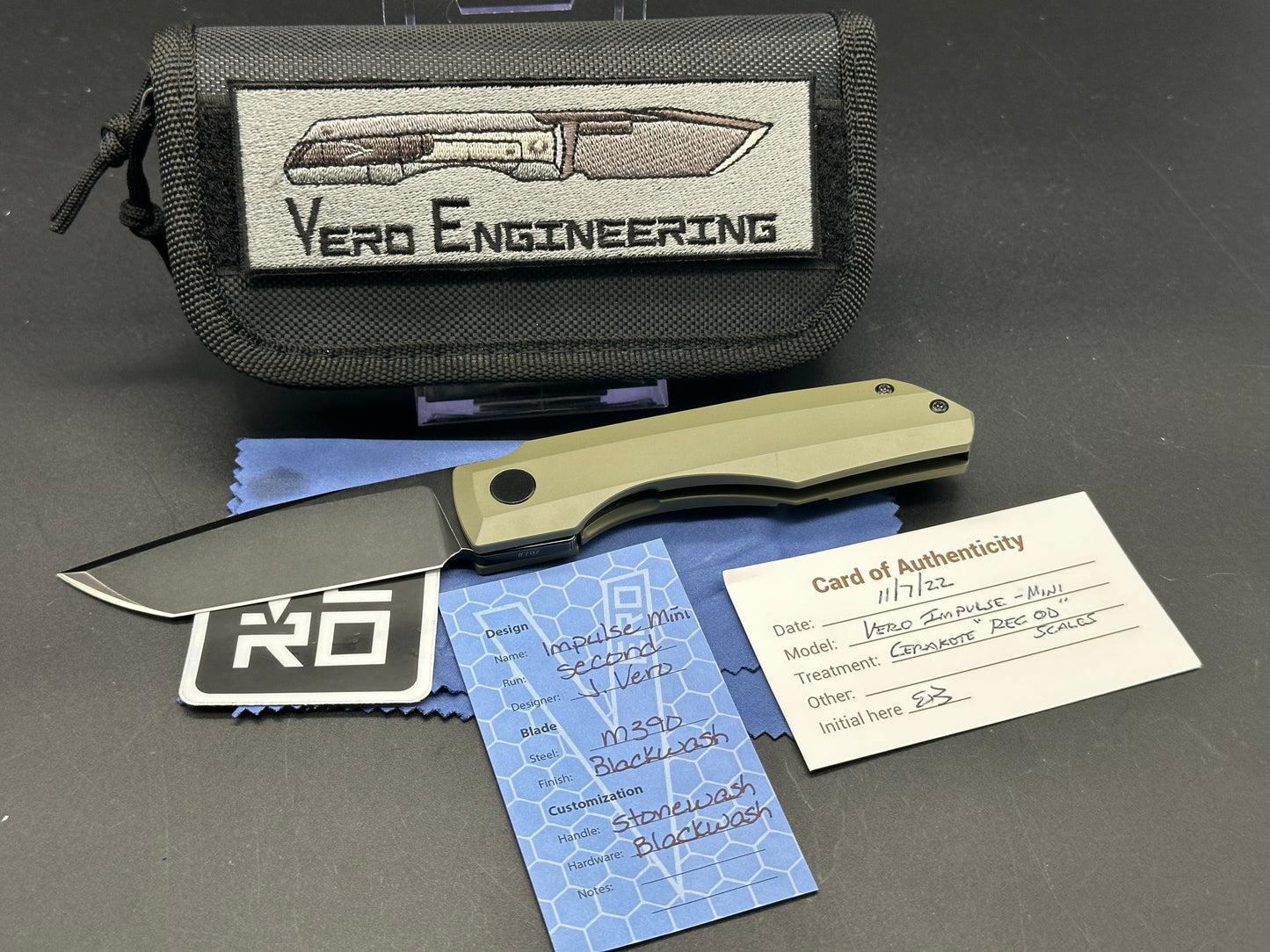 Vero Engineering Impulse Mini with custom cerikote on the scales