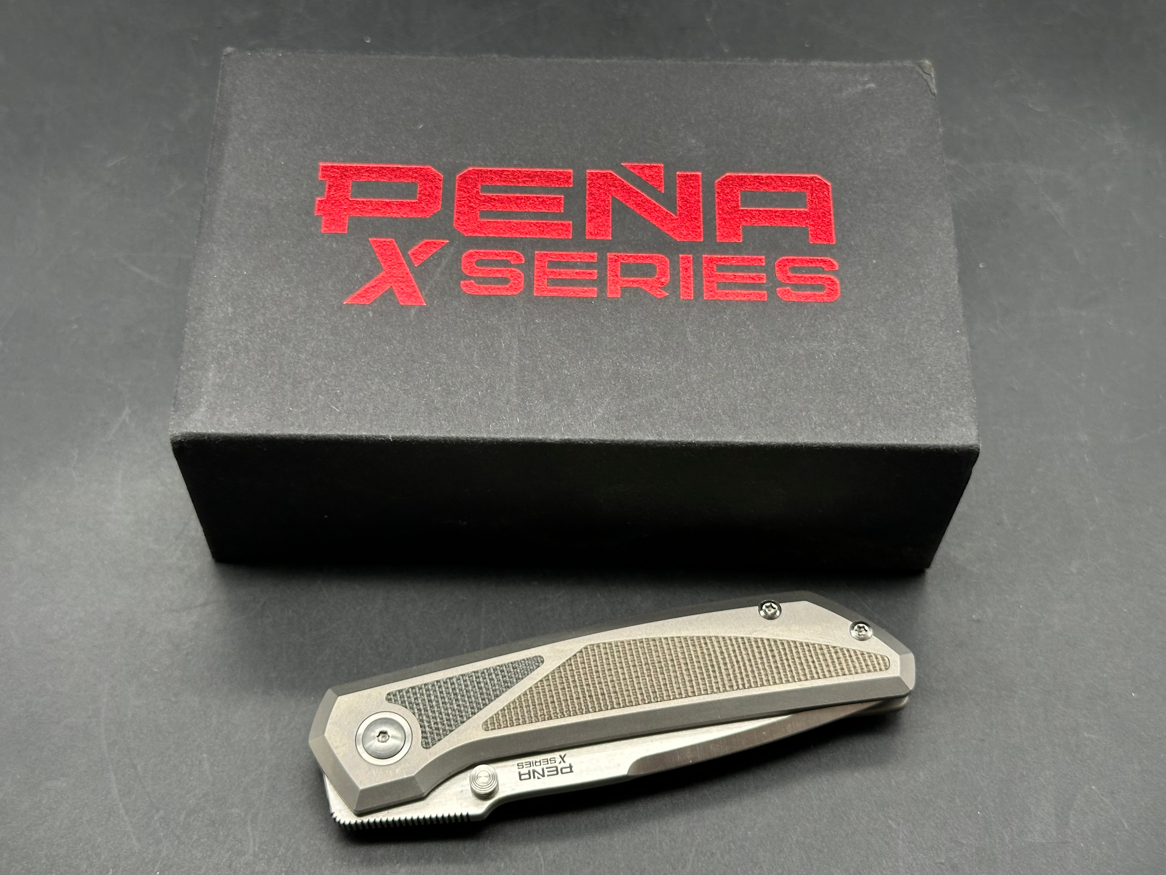 Peña Mulea Tanto titanium/micarta handle w/M390 blade
