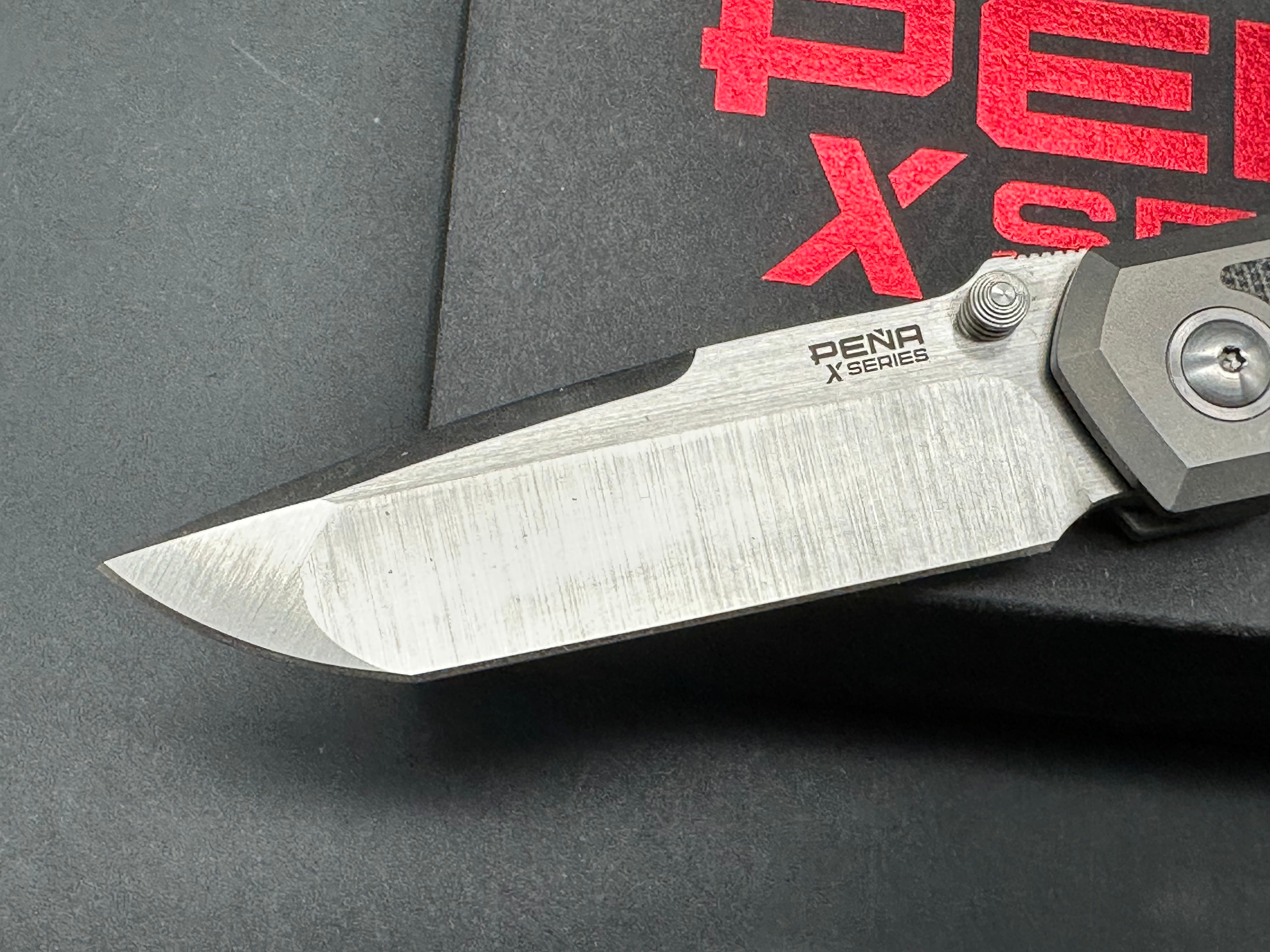 Peña Mulea Tanto titanium/micarta handle w/M390 blade