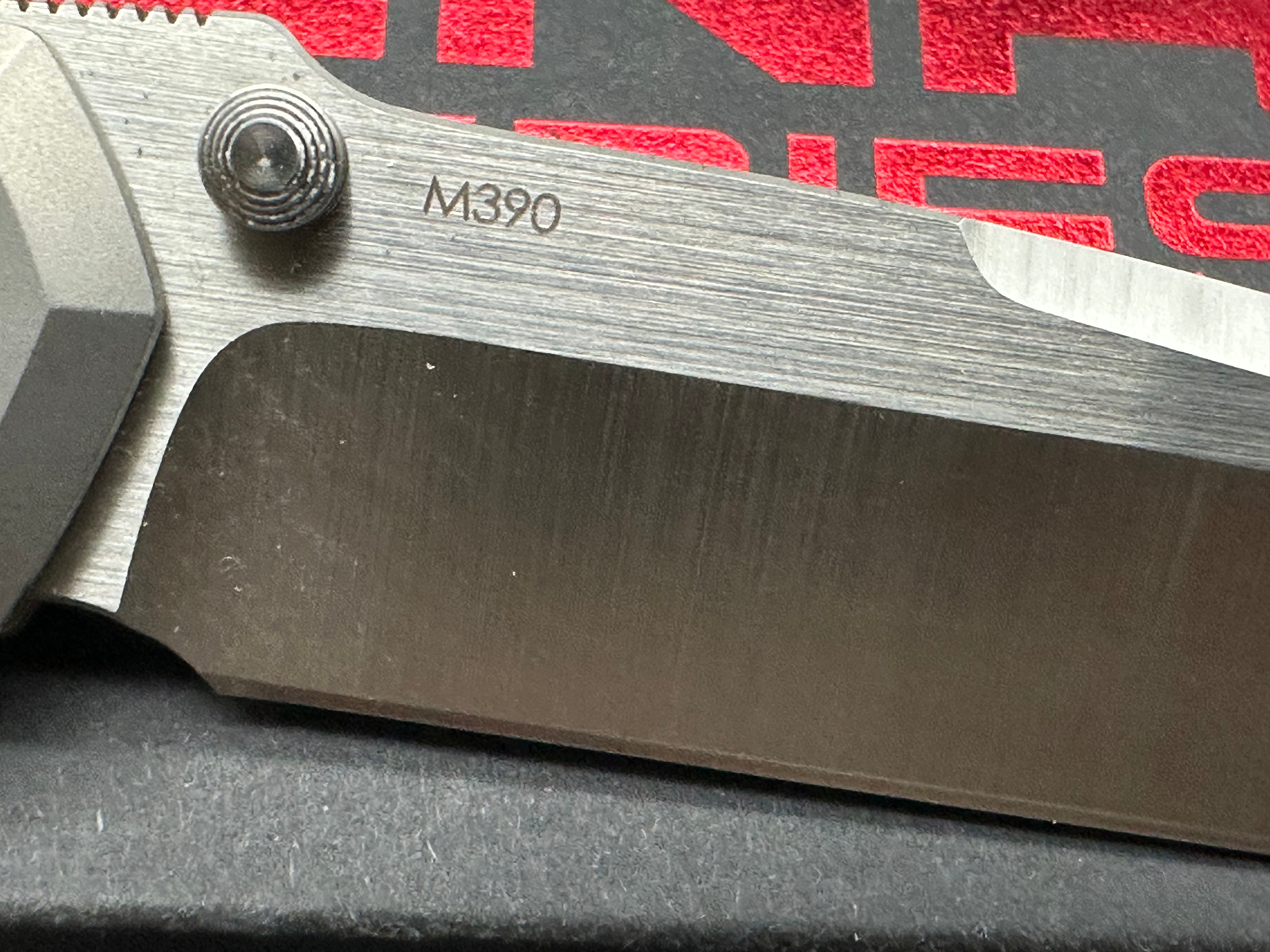Peña Mulea Tanto titanium/micarta handle w/M390 blade