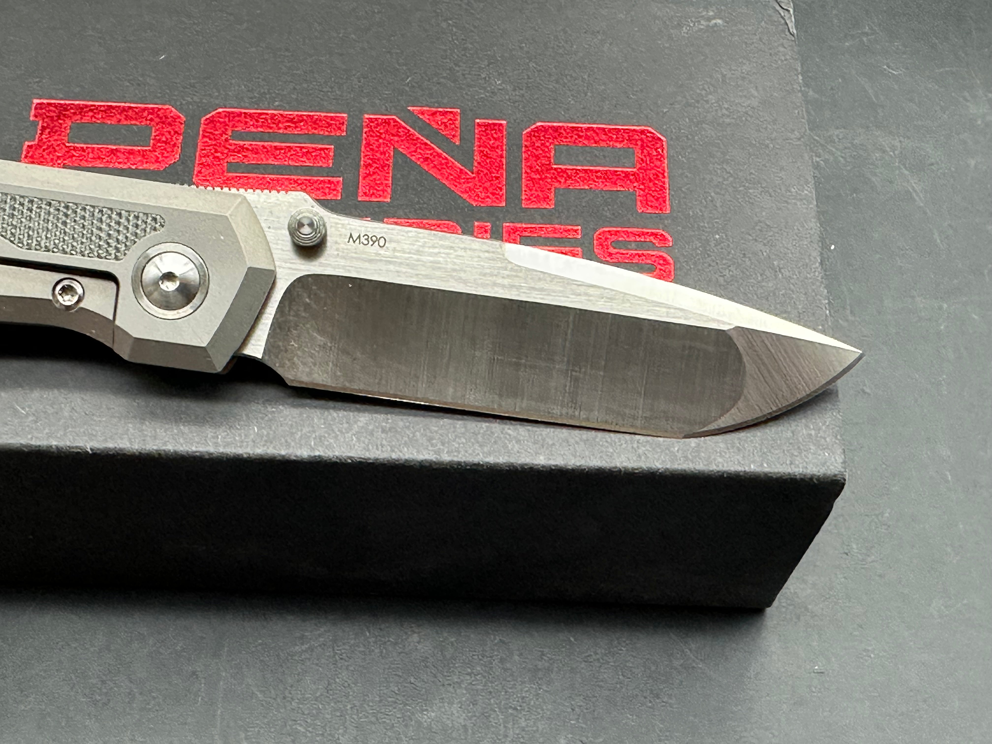 Peña Mulea Tanto titanium/micarta handle w/M390 blade